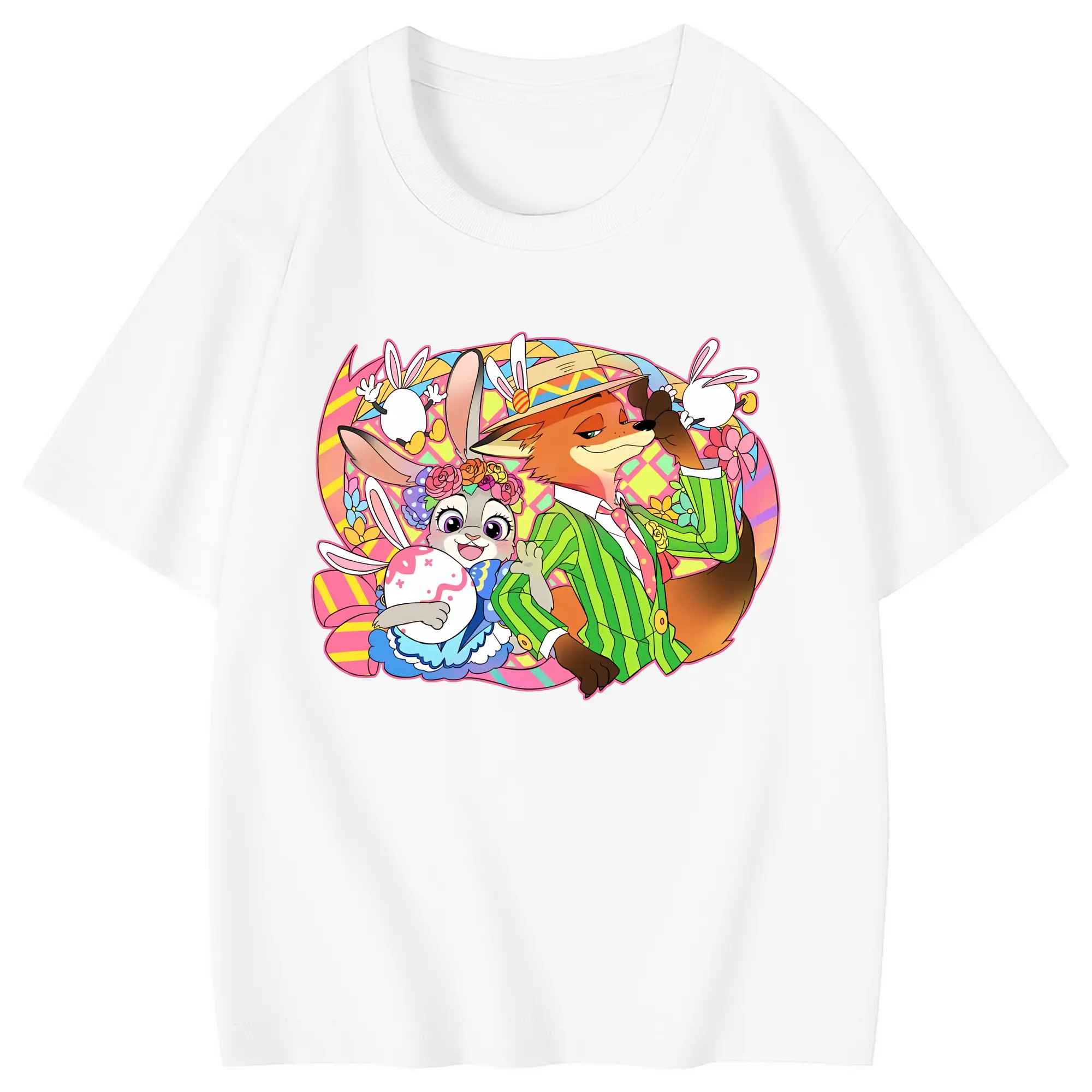 ズートピア グッズ,ニック・ワイルド - 綿100％ キッズTシャツ ・ フロントプリント ・ 快適 通気性 ・ スポーツ カジュアル 散歩用