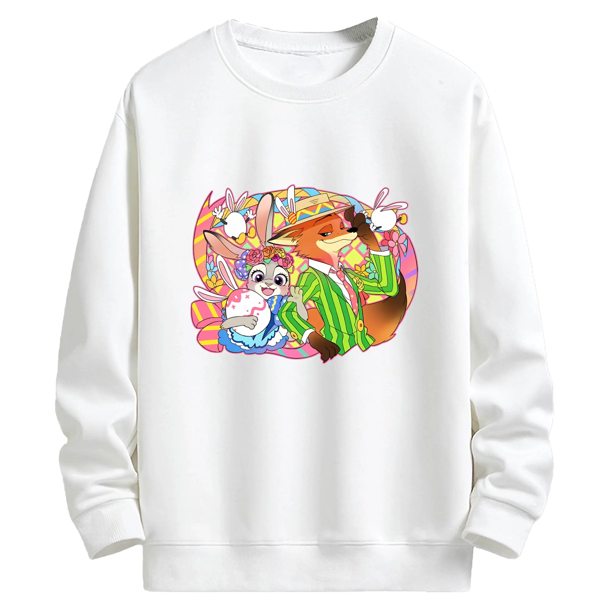 ズートピア グッズ,ニック・ワイルド - キッズ クルーネックスウェットシャツ ・ フロントプリント ・ 綿80％ ポリエステル20％ ・ 快適 通学 スポーツ 日常使い お散歩用