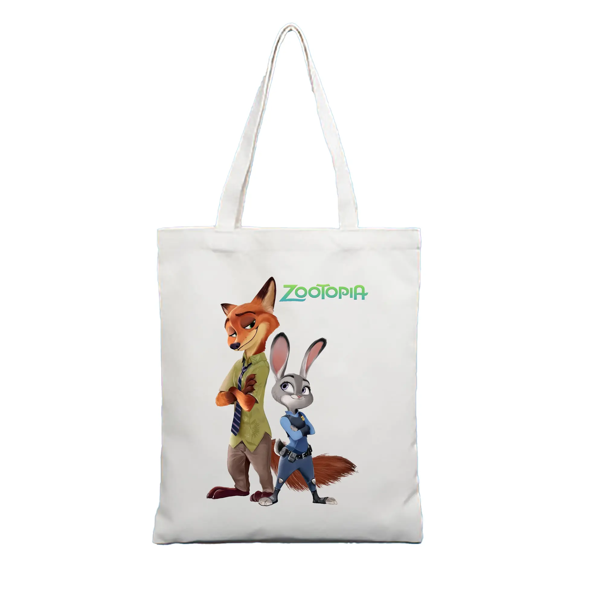 ズートピア グッズ,ニック・ワイルド - 縦型キャンバス手提げバッグ（トートバッグ） ・ キャンバス素材 ・ ショッピング用 ・ 軽量 丈夫 お手入れ簡単