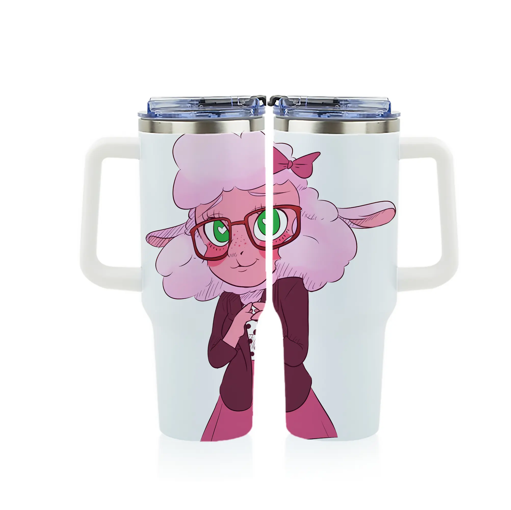 ズートピア グッズ,ベルウェザー副市長 - 1200mL フルプリント車用タンブラー ・ 304ステンレス 内側 ・ 201ステンレス 外側 ・ 保温 保冷 ・ 通勤 ドライブ アウトドア用