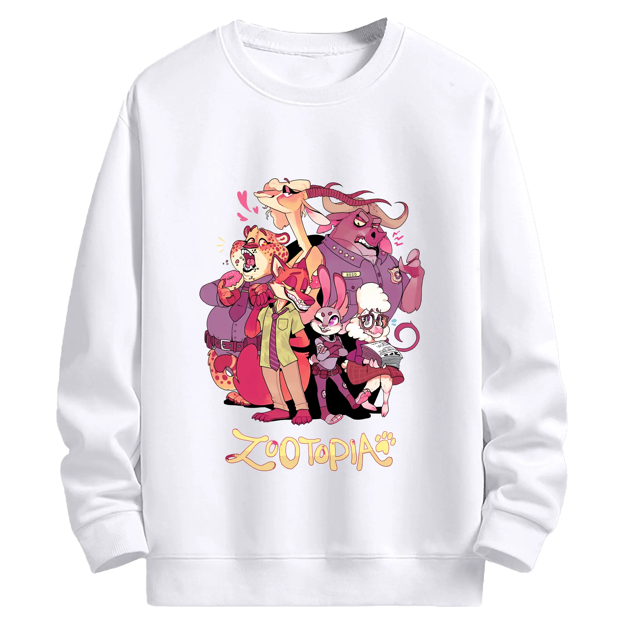 ズートピア グッズ,ベルウェザー副市長 - 高品質 クルーネック スウェット ・ コットン59％ ポリエステル41％ ・ ユニセックス 長袖 トレーナー ・ カジュアル デイリー スポーツ 散歩用
