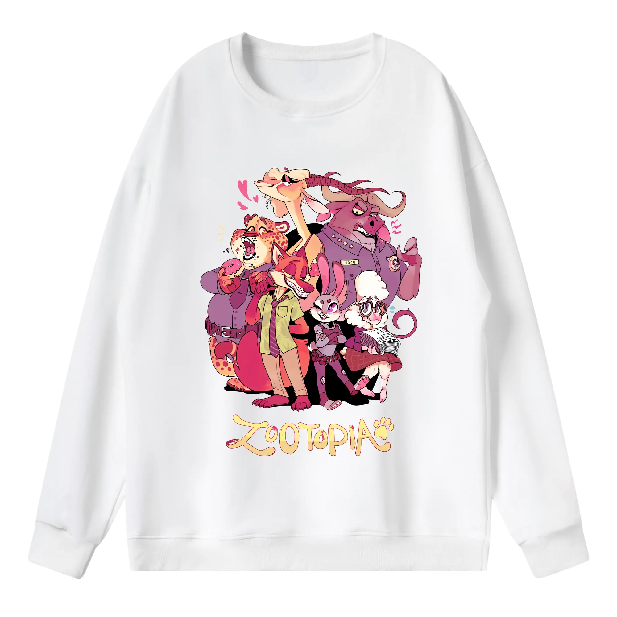 ズートピア グッズ,ベルウェザー副市長 - 薄手 クルーネック スウェット 裏毛260g · ポリエステル 春秋向け カジュアル 男女兼用 · トレーナー デイリー スポーツ 散歩に最適