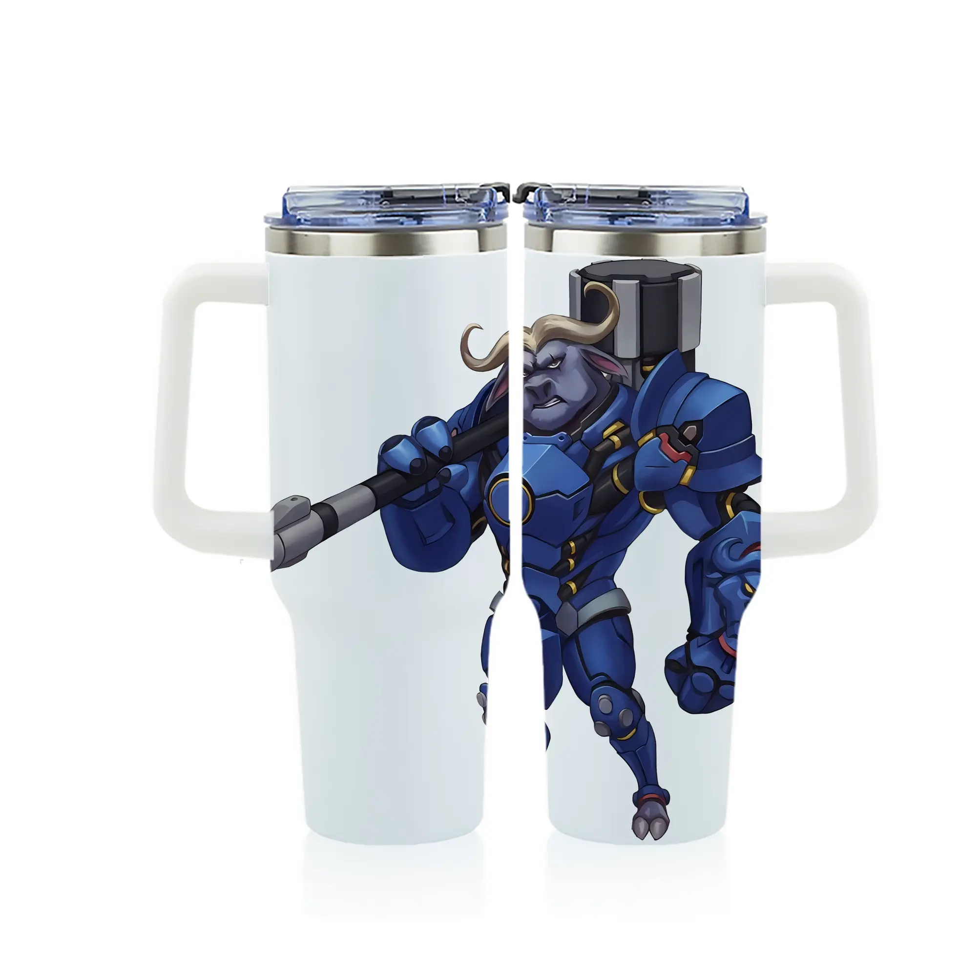 ズートピア グッズ,ボゴ署長 - 1200mL フルプリント車用タンブラー ・ 304ステンレス 内側 ・ 201ステンレス 外側 ・ 保温 保冷 ・ 通勤 ドライブ アウトドア用