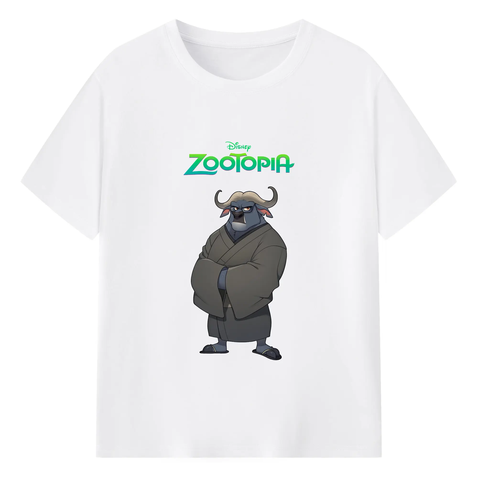 ズートピア グッズ,ボゴ署長 - 綿100％ 半袖Tシャツ ・ フロントプリント ・ 快適 通気性 ・ 日常使い 散歩 スポーツ用