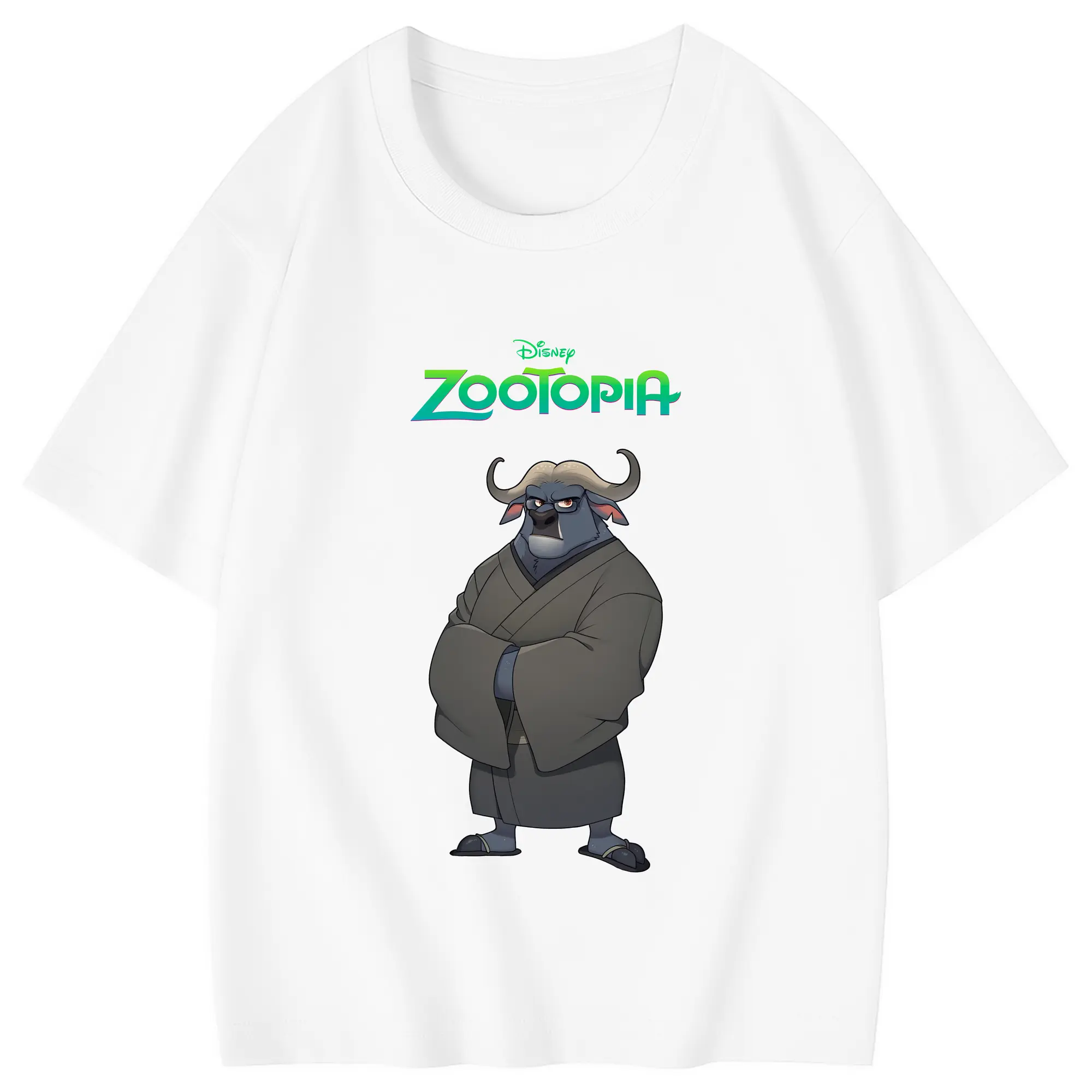 ズートピア グッズ,ボゴ署長 - 綿100％ キッズTシャツ ・ フロントプリント ・ 快適 通気性 ・ スポーツ カジュアル 散歩用