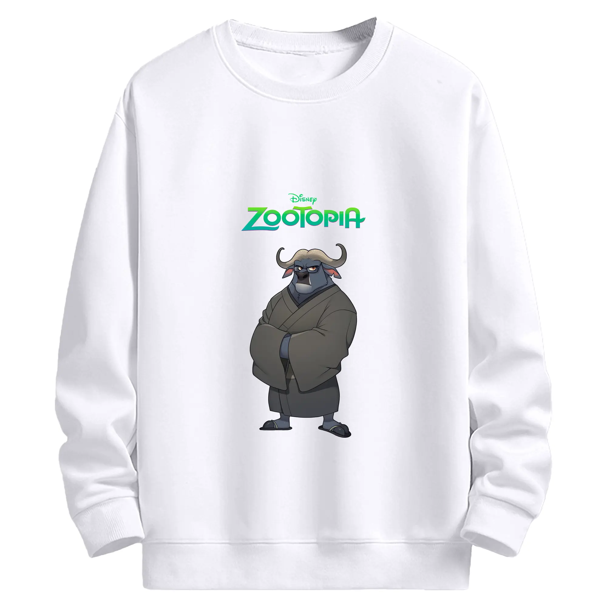 ズートピア グッズ,ボゴ署長 - 高品質 クルーネック スウェット ・ コットン59％ ポリエステル41％ ・ ユニセックス 長袖 トレーナー ・ カジュアル デイリー スポーツ 散歩用