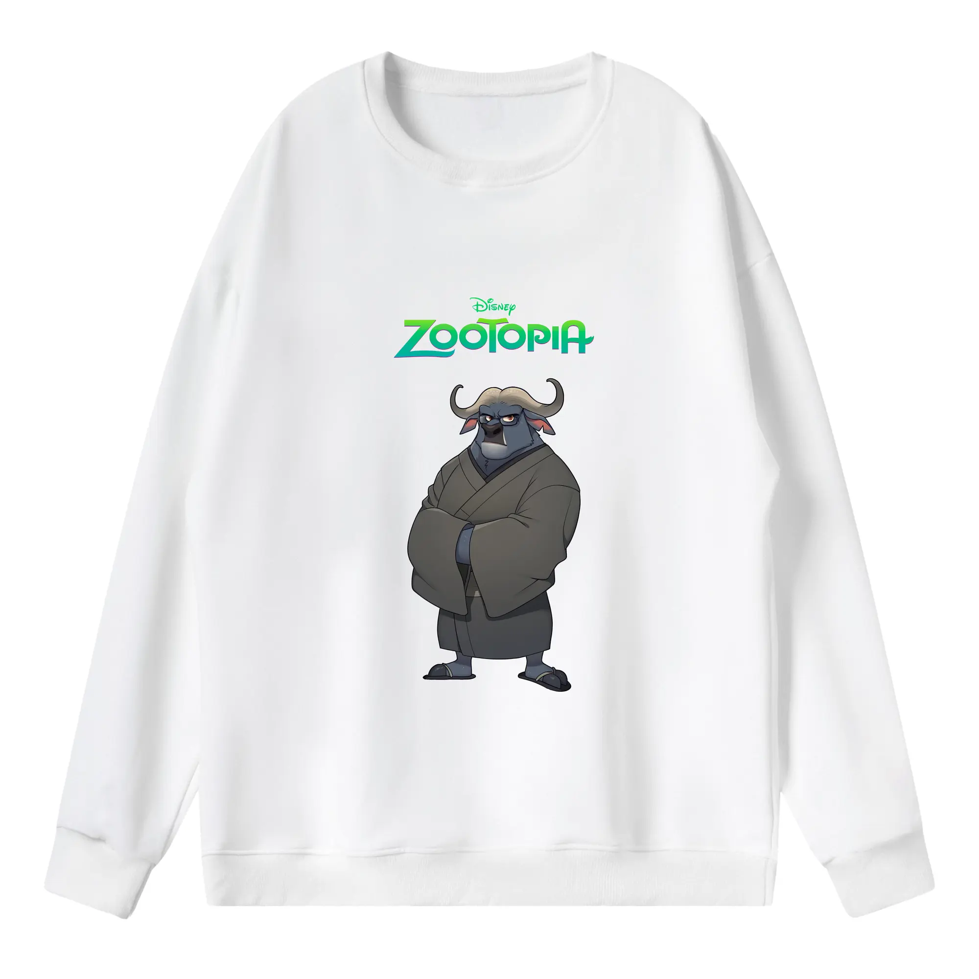 ズートピア グッズ,ボゴ署長 - 薄手 クルーネック スウェット 裏毛260g · ポリエステル 春秋向け カジュアル 男女兼用 · トレーナー デイリー スポーツ 散歩に最適