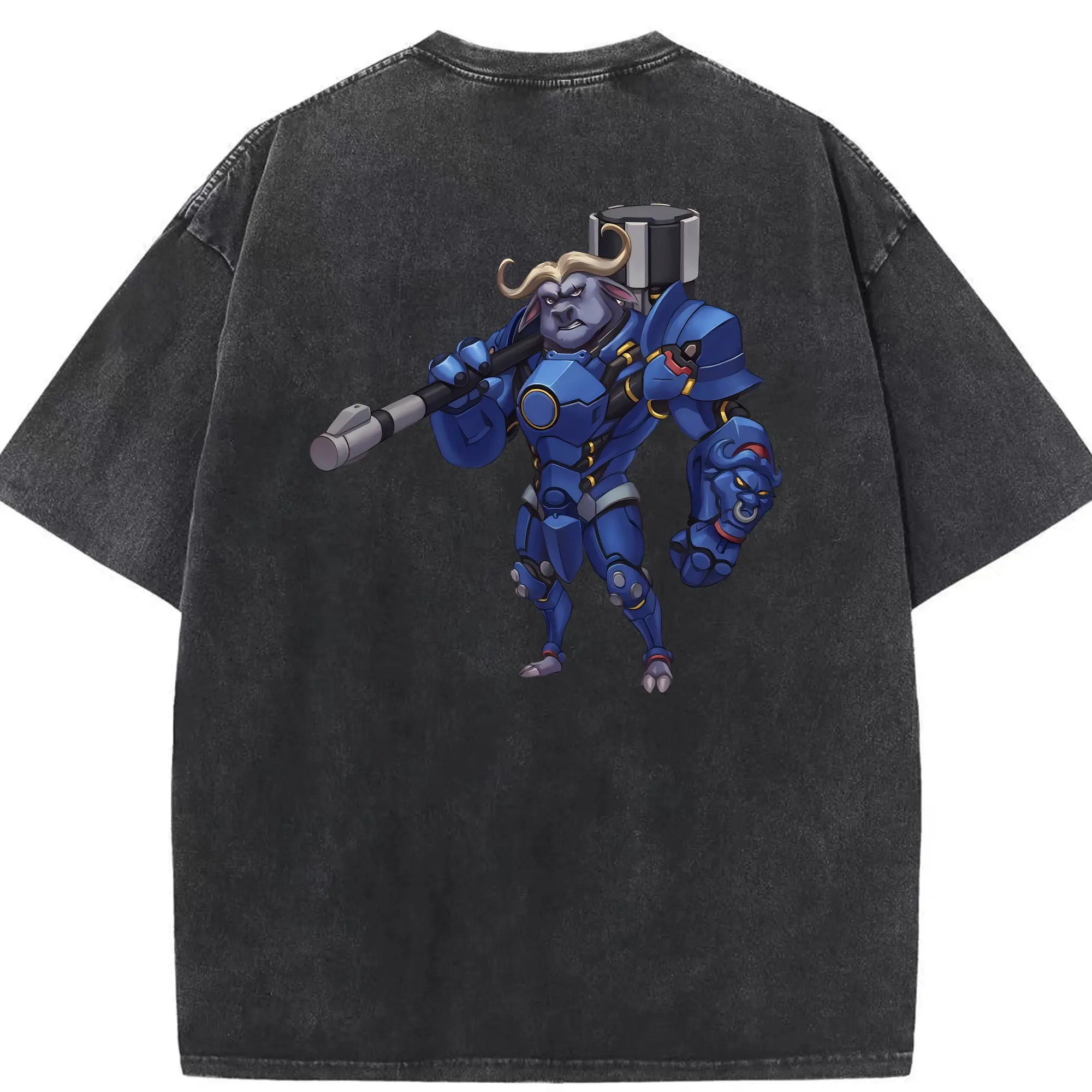 ズートピア グッズ,ボゴ署長 - 綿100％ ヴィンテージ風 半袖Tシャツ ・ 背面プリント ・ 柔らか肌触り ・ 通気性 快適 ・ スポーツ カジュアル 外出用