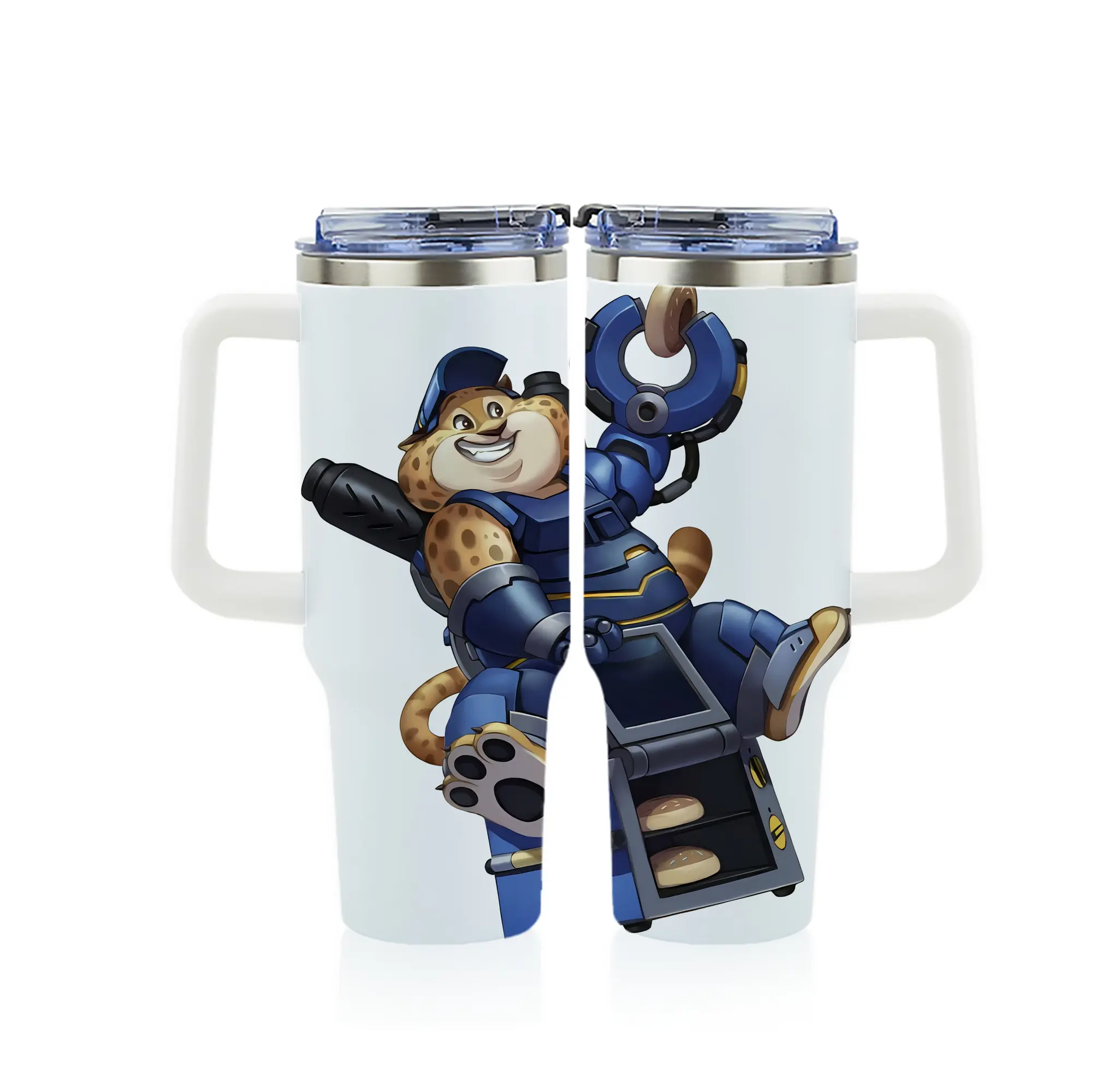 ズートピア グッズ,ベンジャミン・クロウハウザー - 1200mL フルプリント車用タンブラー ・ 304ステンレス 内側 ・ 201ステンレス 外側 ・ 保温 保冷 ・ 通勤 ドライブ アウトドア用