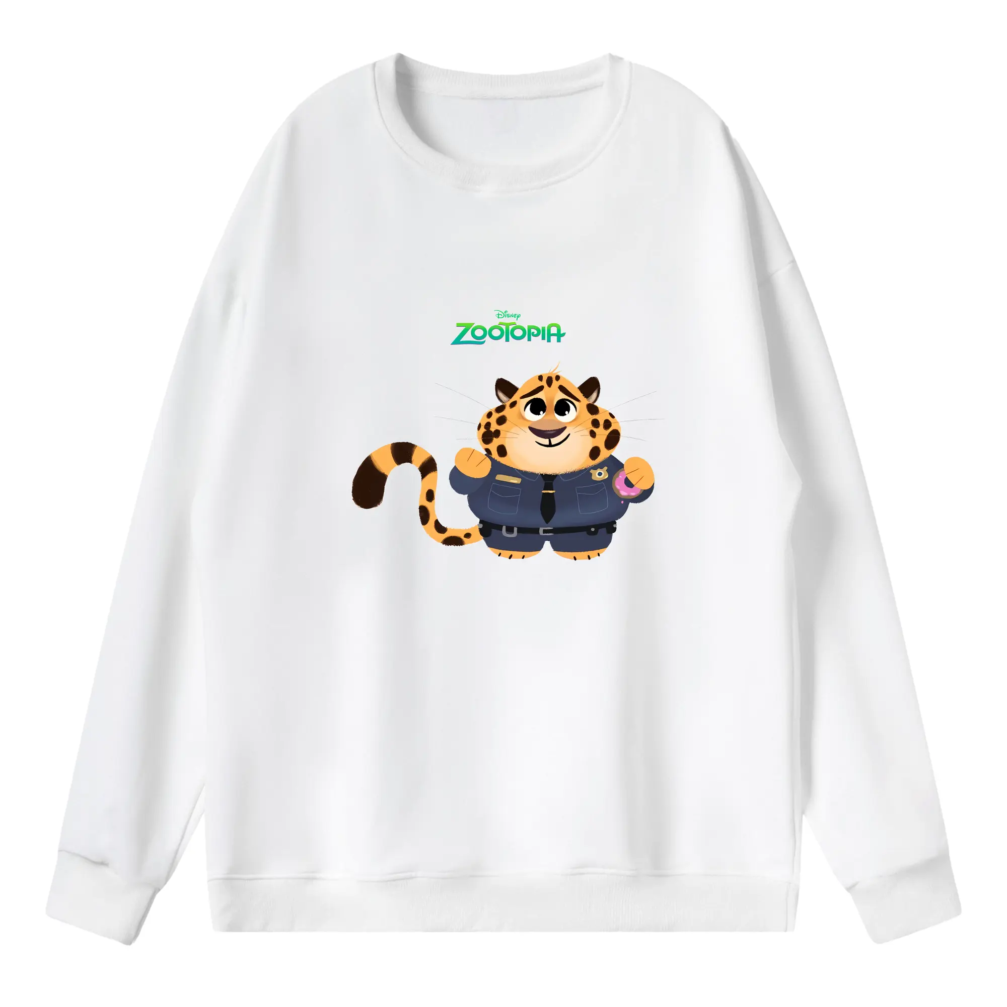 ズートピア グッズ,ベンジャミン・クロウハウザー - 薄手 クルーネック スウェット 裏毛260g · ポリエステル 春秋向け カジュアル 男女兼用 · トレーナー デイリー スポーツ 散歩に最適
