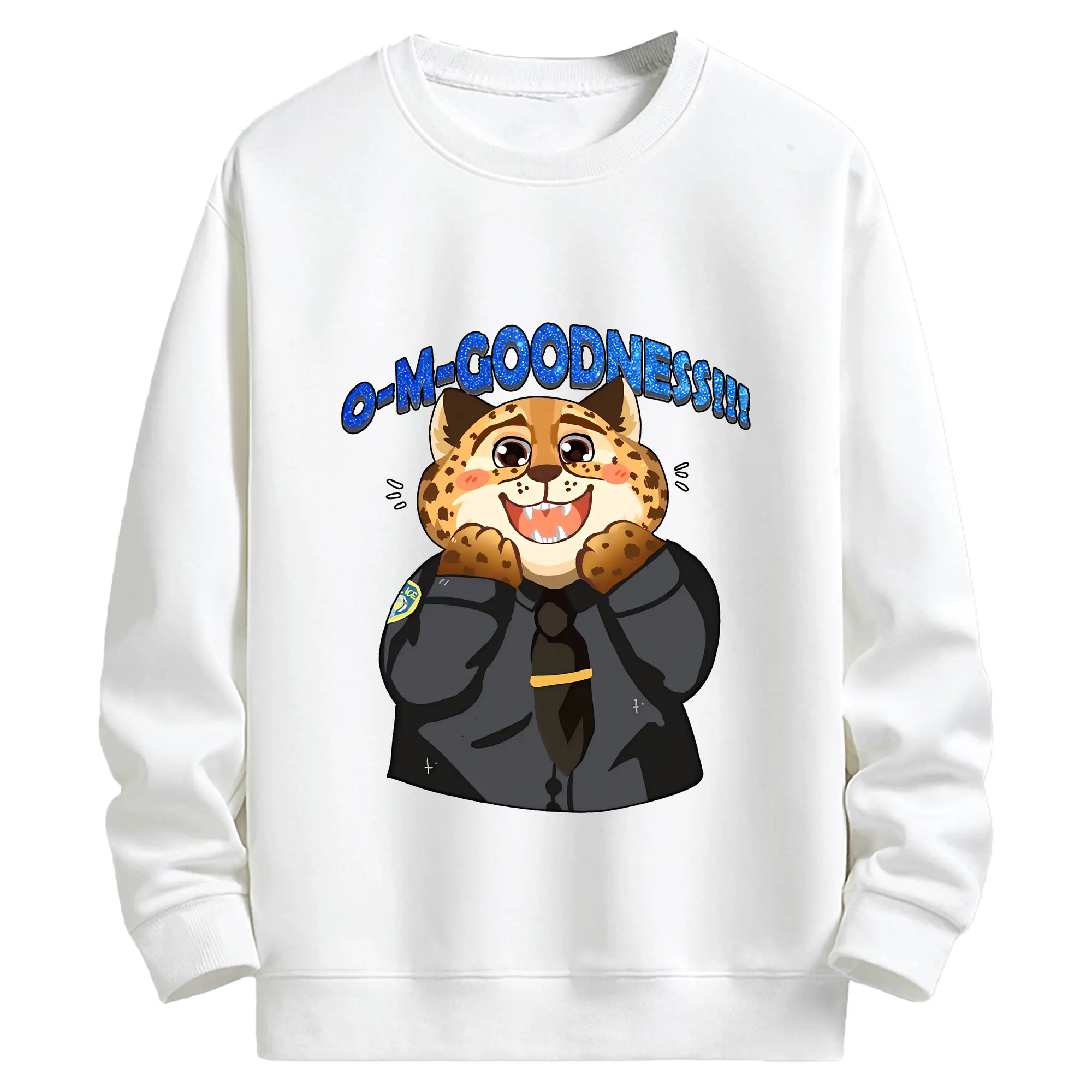 ズートピア グッズ,ベンジャミン・クロウハウザー - キッズ クルーネックスウェットシャツ ・ フロントプリント ・ 綿80％ ポリエステル20％ ・ 快適 通学 スポーツ 日常使い お散歩用