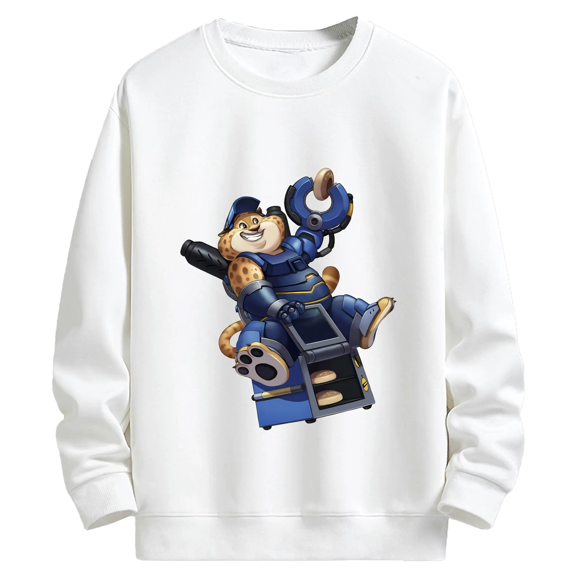 ズートピア グッズ,ベンジャミン・クロウハウザー - キッズ クルーネックスウェットシャツ ・ フロントプリント ・ 綿80％ ポリエステル20％ ・ 快適 通学 スポーツ 日常使い お散歩用