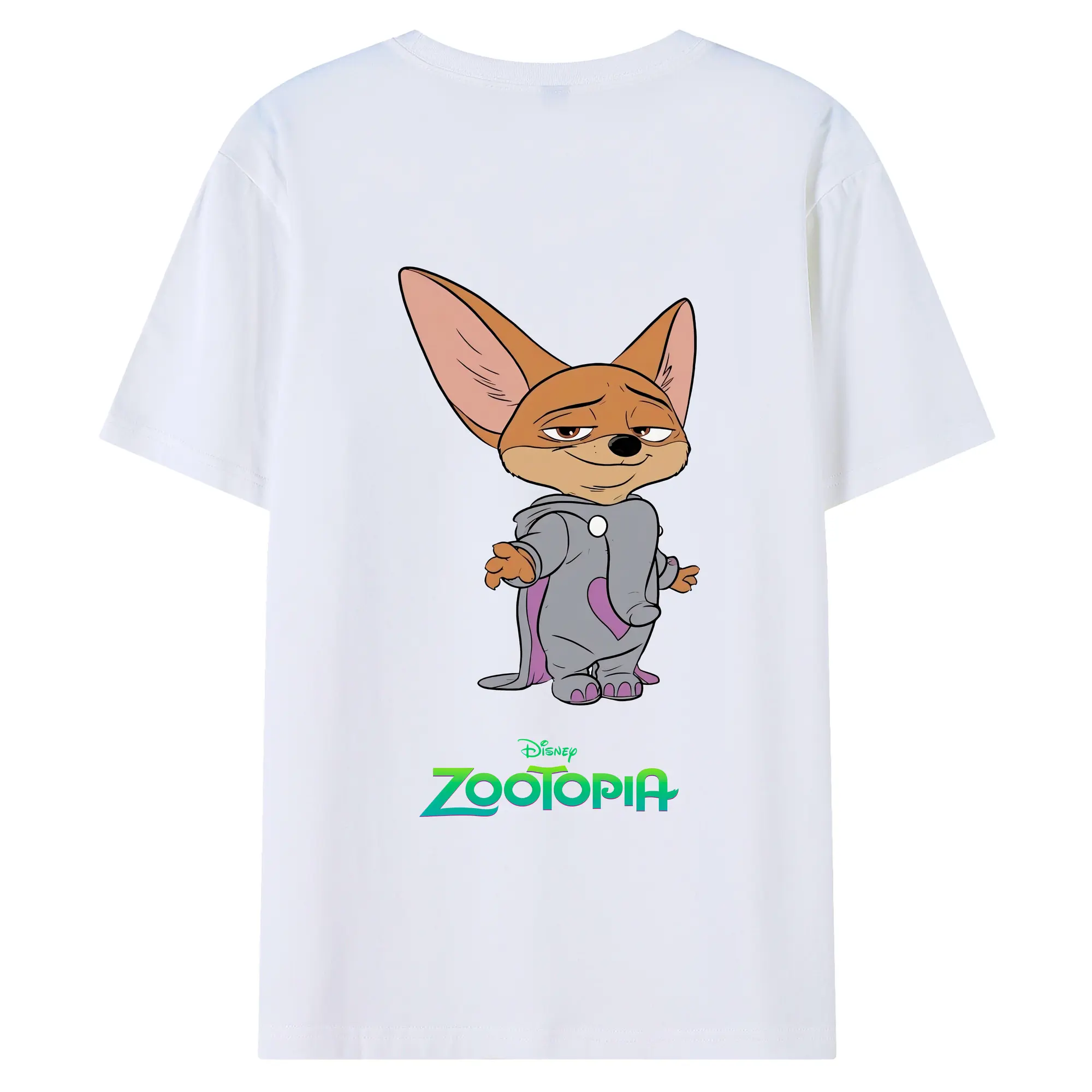 ズートピア グッズ,フィニック - 綿100％ 半袖Tシャツ ・ バックプリント ・ 快適 通気性 ・ 日常使い 散歩 スポーツ用