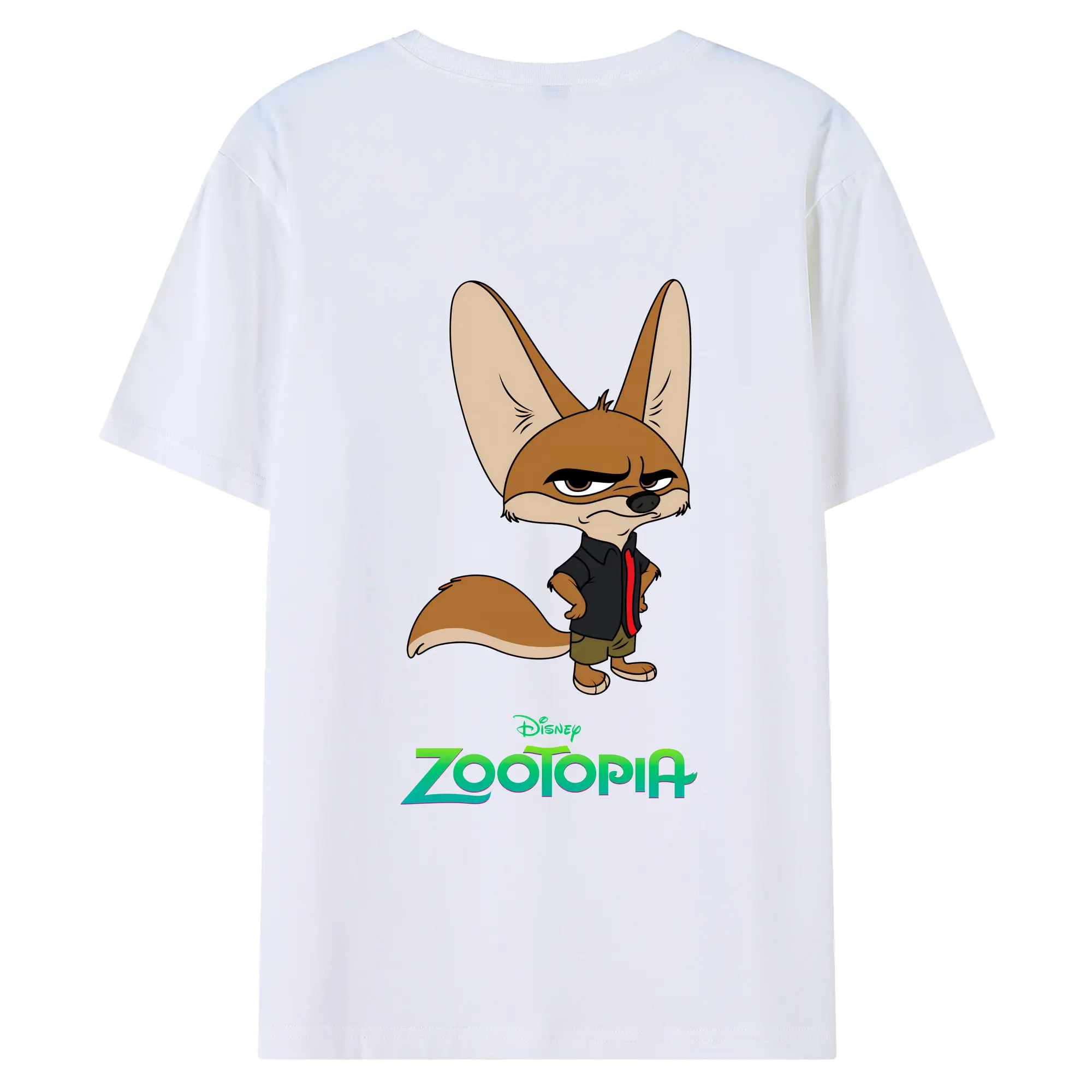 ズートピア グッズ,フィニック - 綿100％ 半袖Tシャツ ・ バックプリント ・ 快適 通気性 ・ 日常使い 散歩 スポーツ用