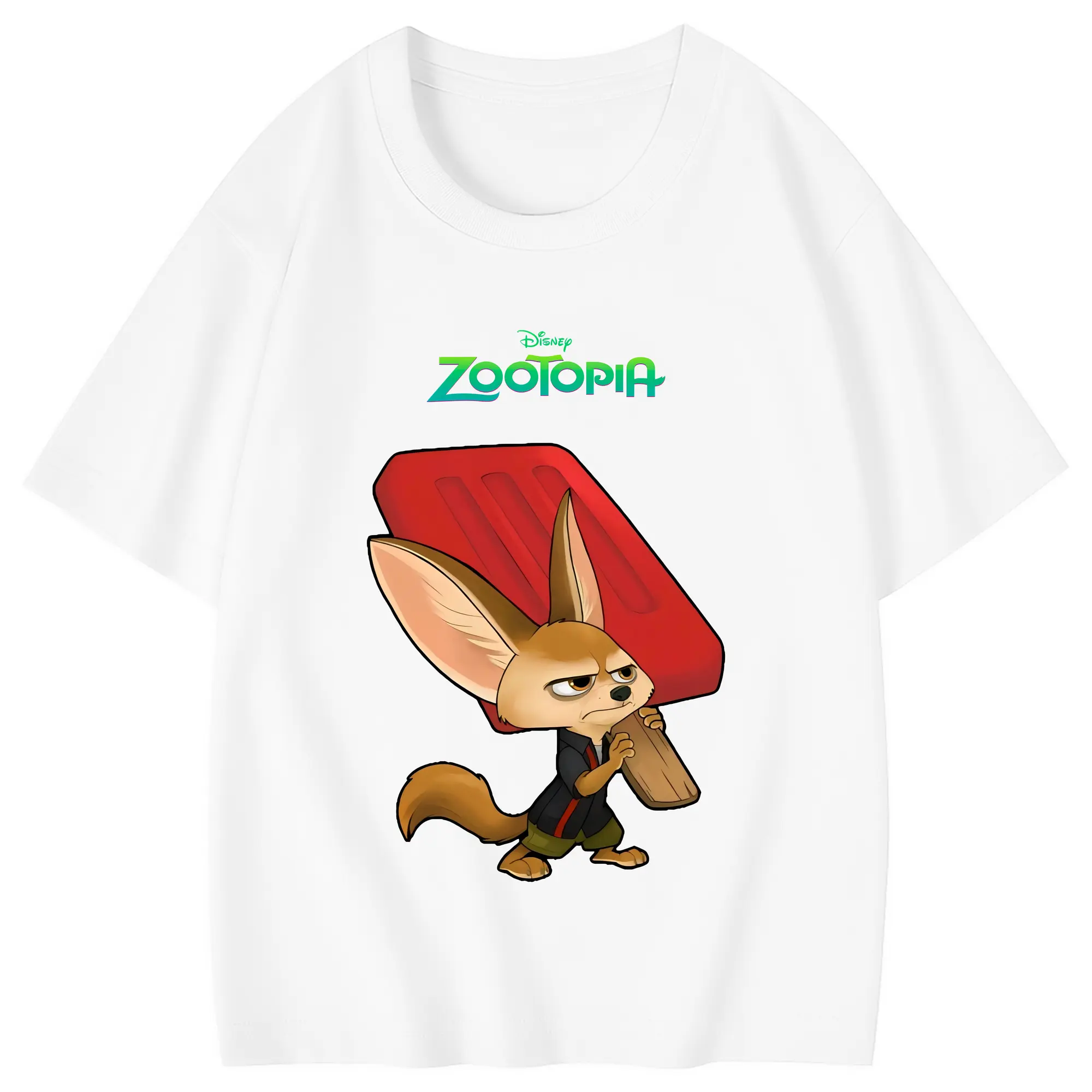 ズートピア グッズ,フィニック - 綿100％ キッズTシャツ ・ フロントプリント ・ 快適 通気性 ・ スポーツ カジュアル 散歩用