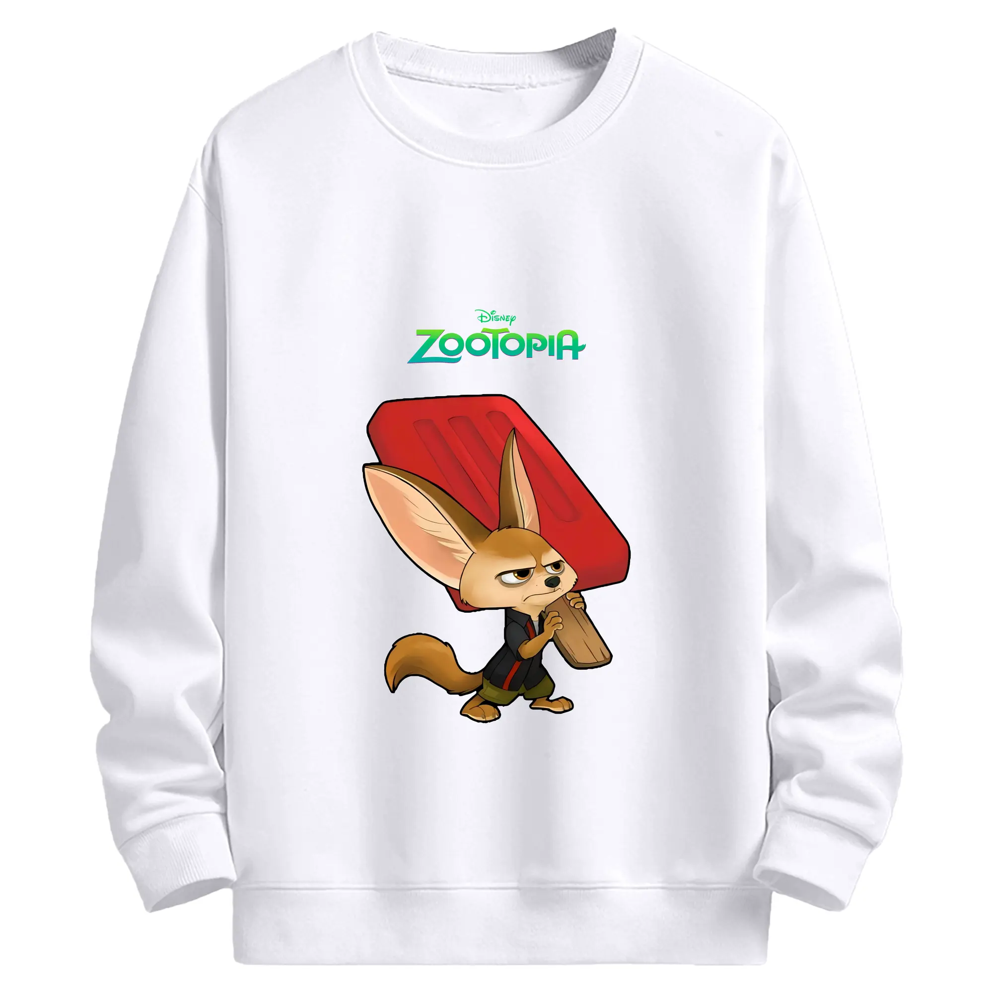 ズートピア グッズ,フィニック - 高品質 クルーネック スウェット ・ コットン59％ ポリエステル41％ ・ ユニセックス 長袖 トレーナー ・ カジュアル デイリー スポーツ 散歩用