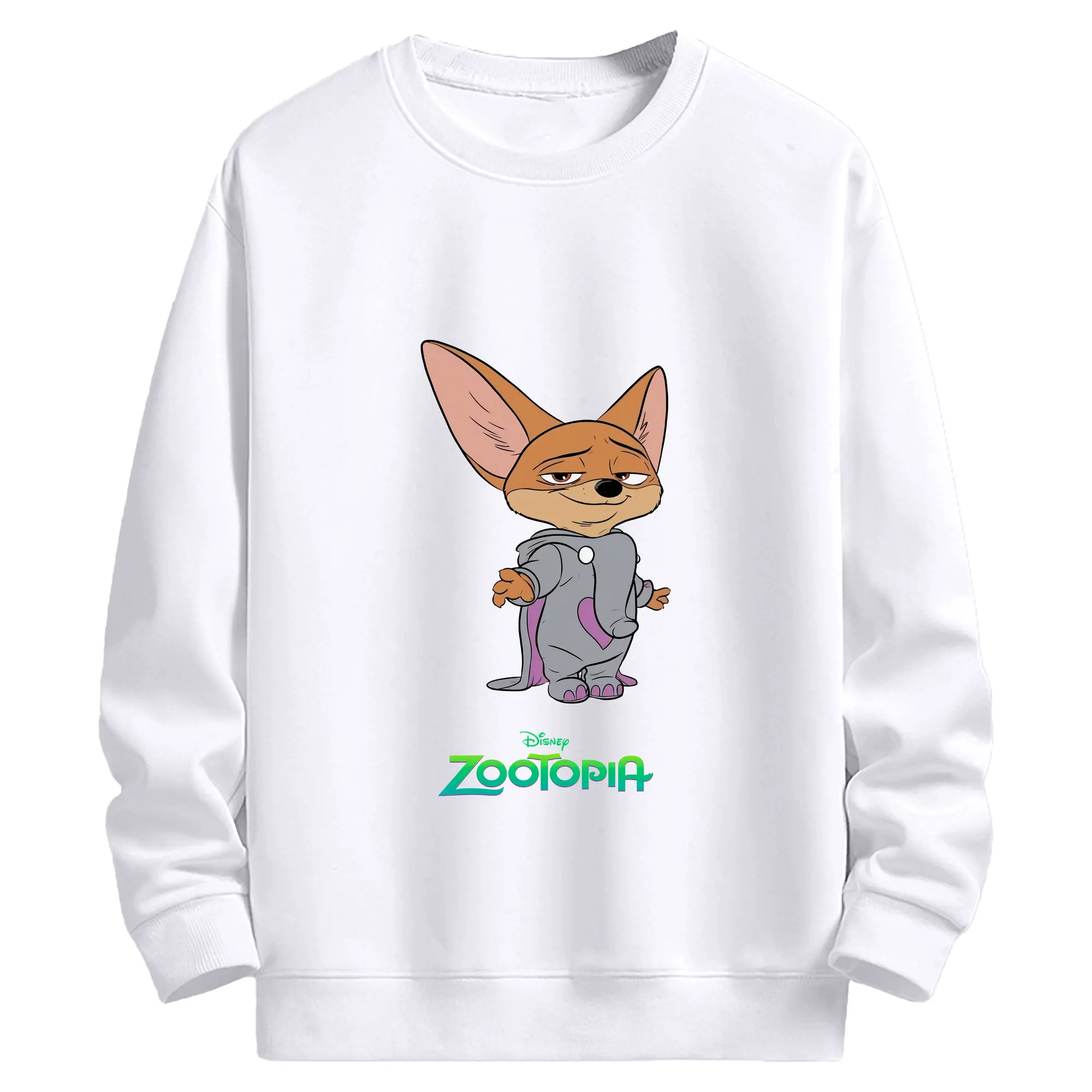ズートピア グッズ,フィニック - 高品質 クルーネック スウェット ・ コットン59％ ポリエステル41％ ・ ユニセックス 長袖 トレーナー ・ カジュアル デイリー スポーツ 散歩用