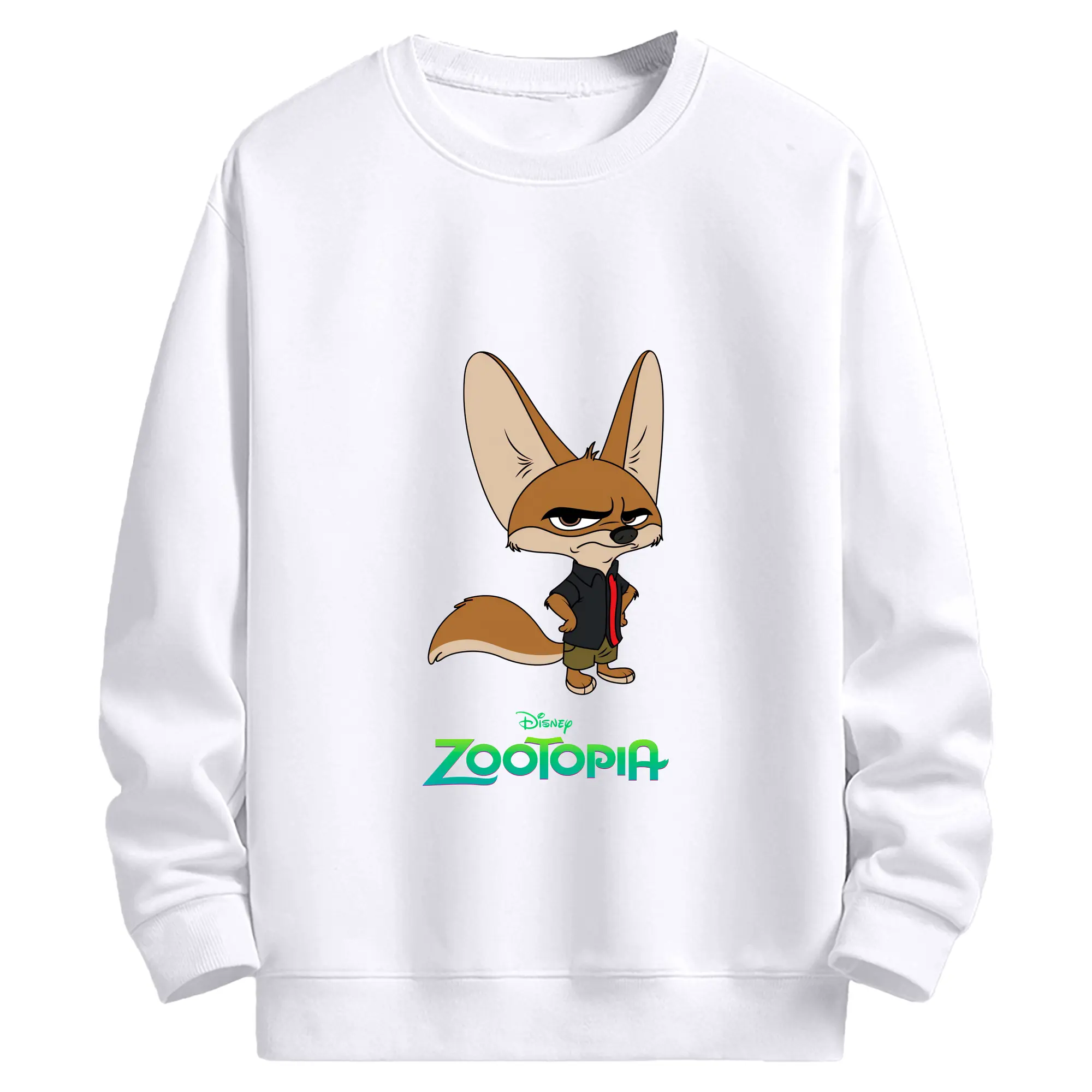 ズートピア グッズ,フィニック - 高品質 クルーネック スウェット ・ コットン59％ ポリエステル41％ ・ ユニセックス 長袖 トレーナー ・ カジュアル デイリー スポーツ 散歩用