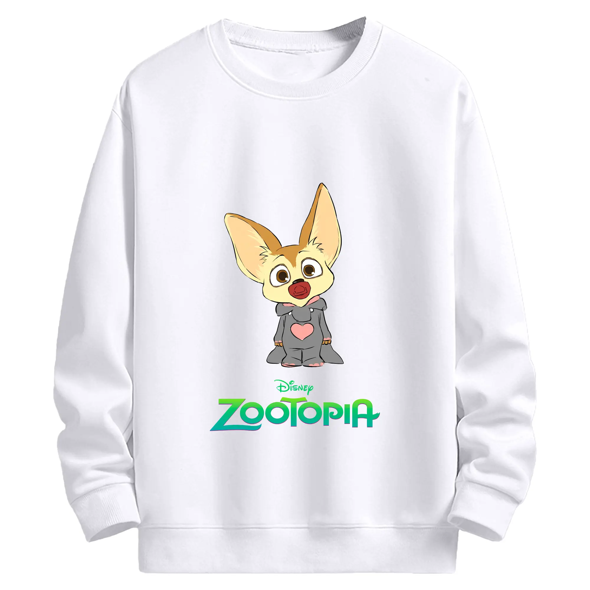 ズートピア グッズ,フィニック - 高品質 クルーネック スウェット ・ コットン59％ ポリエステル41％ ・ ユニセックス 長袖 トレーナー ・ カジュアル デイリー スポーツ 散歩用