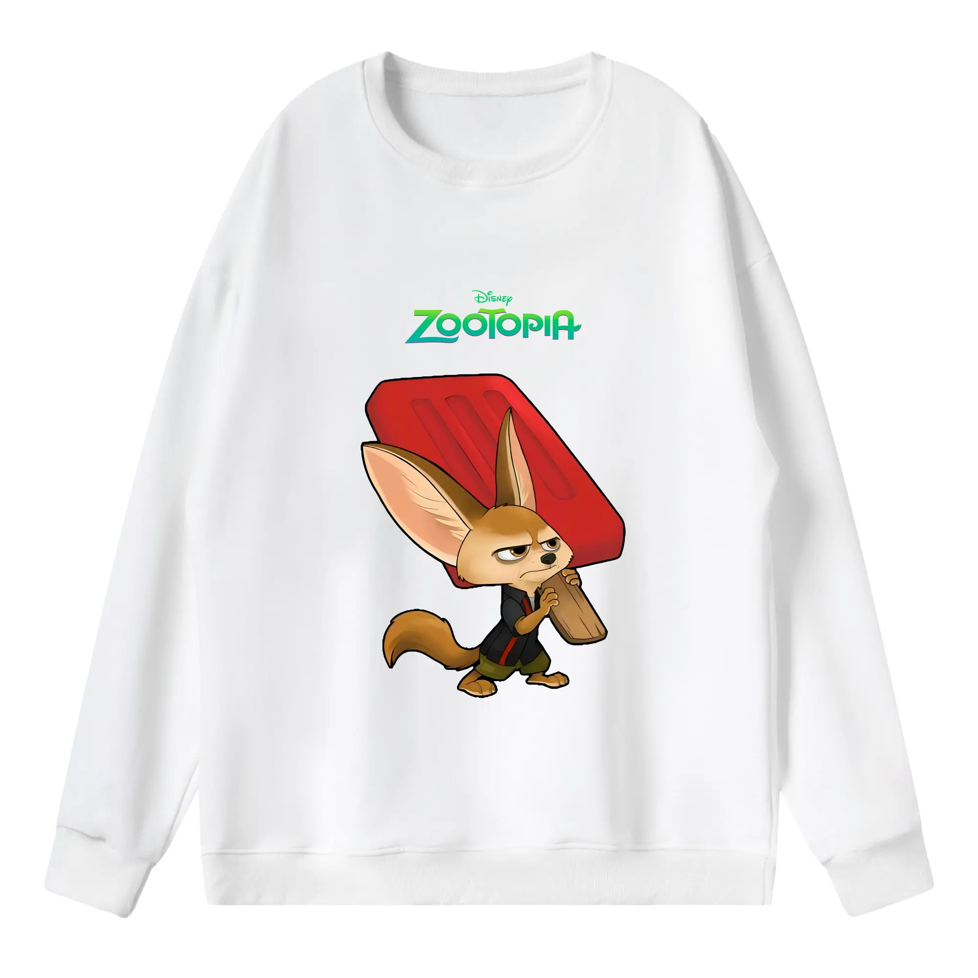 ズートピア グッズ,フィニック - 薄手 クルーネック スウェット 裏毛260g · ポリエステル 春秋向け カジュアル 男女兼用 · トレーナー デイリー スポーツ 散歩に最適