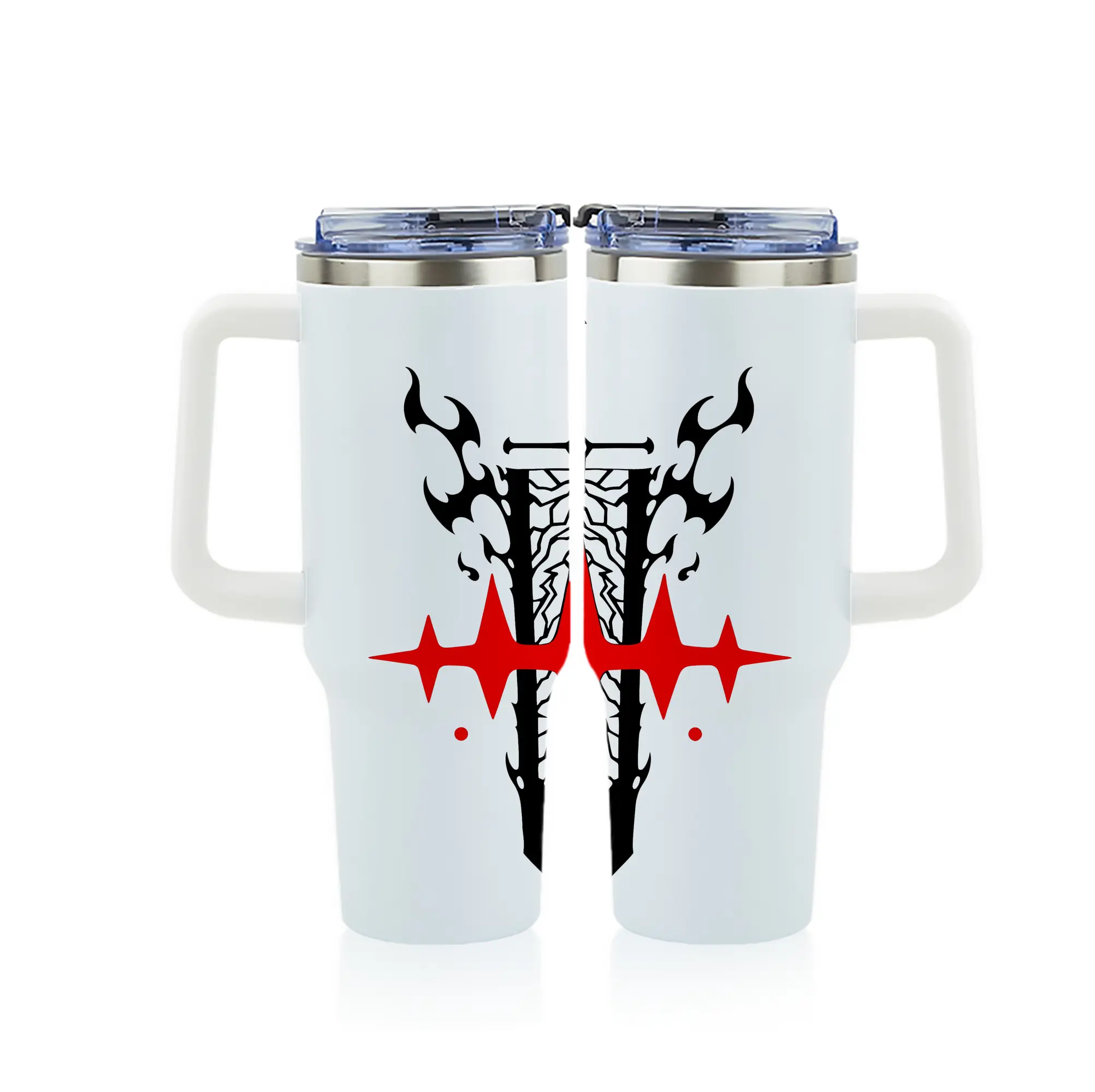 ブラッククローバー グッズ アスタ - 1200mL フルプリント車用タンブラー ・ 304ステンレス 内側 ・ 201ステンレス 外側 ・ 保温 保冷 ・ 通勤 ドライブ アウトドア用