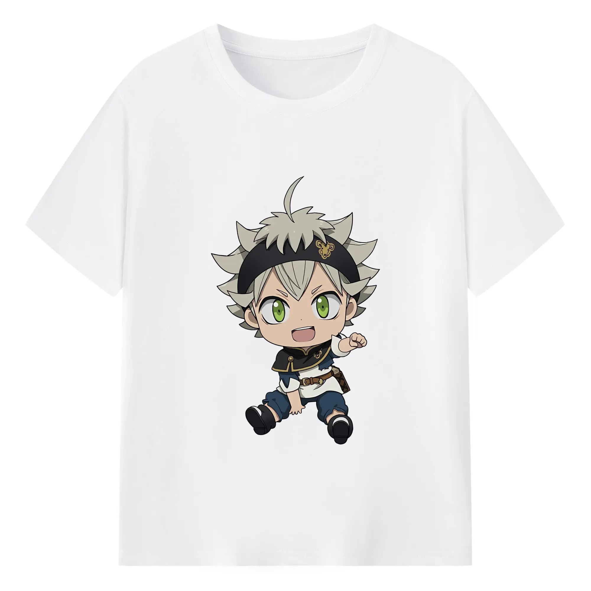 ブラッククローバー グッズ アスタ - 綿100％ 半袖Tシャツ ・ フロントプリント ・ 快適 通気性 ・ 日常使い 散歩 スポーツ用