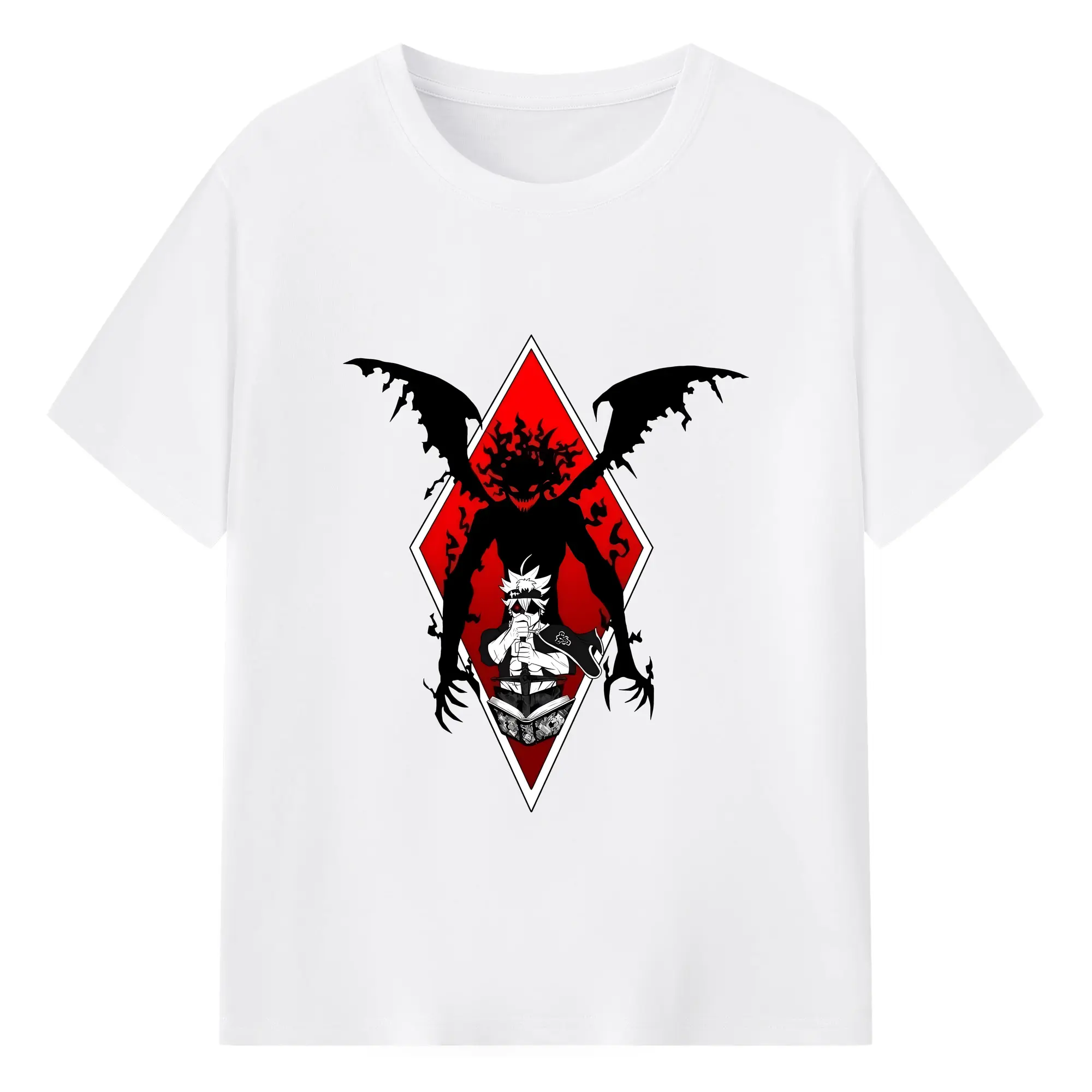 ブラッククローバー グッズ アスタ - 綿100％ 半袖Tシャツ ・ フロントプリント ・ 快適 通気性 ・ 日常使い 散歩 スポーツ用