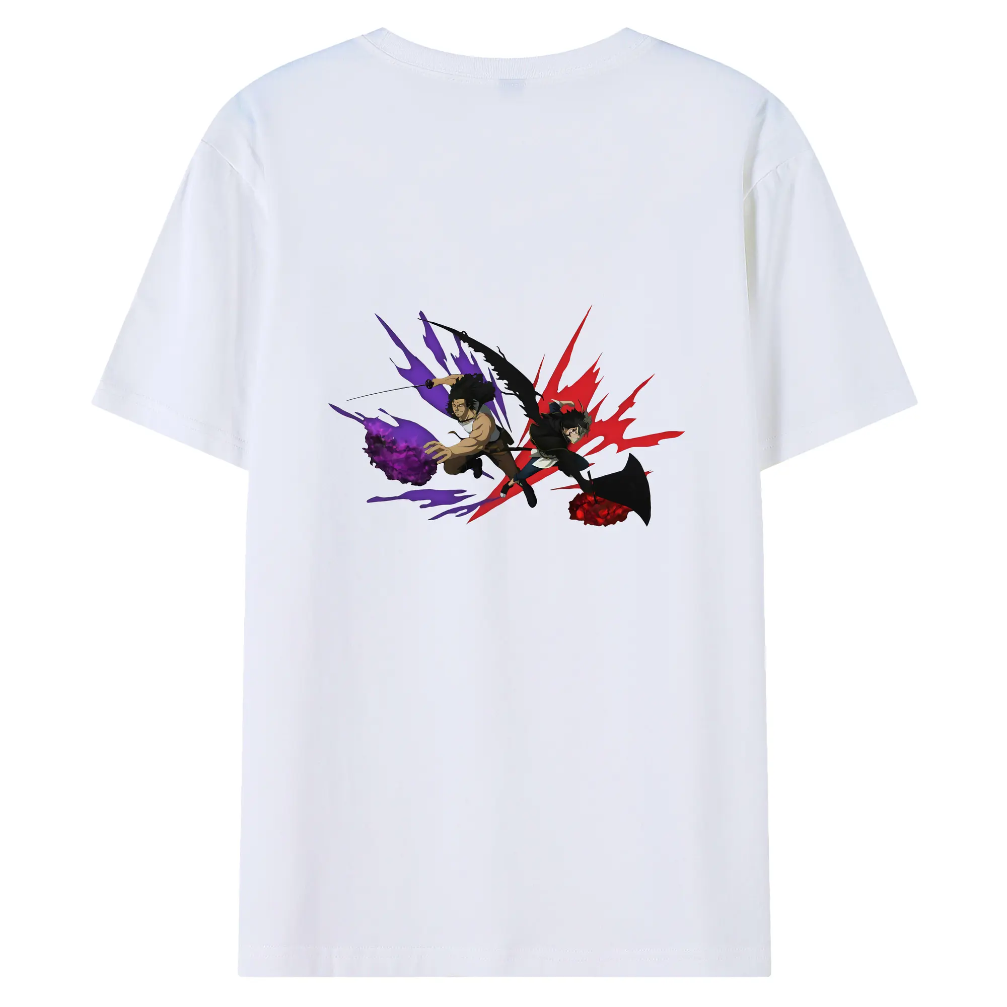 ブラッククローバー グッズ アスタ - 綿100％ 半袖Tシャツ ・ バックプリント ・ 快適 通気性 ・ 日常使い 散歩 スポーツ用