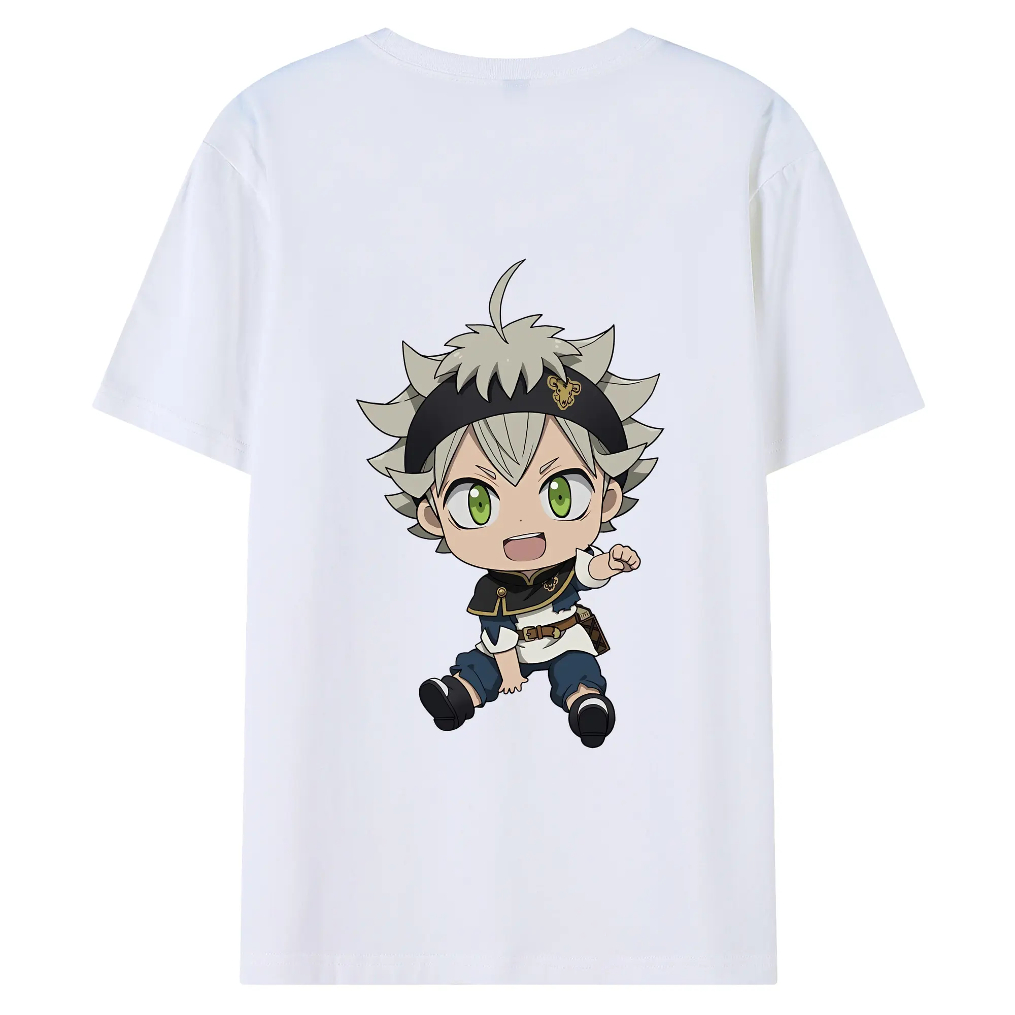 ブラッククローバー グッズ アスタ - 綿100％ 半袖Tシャツ ・ バックプリント ・ 快適 通気性 ・ 日常使い 散歩 スポーツ用