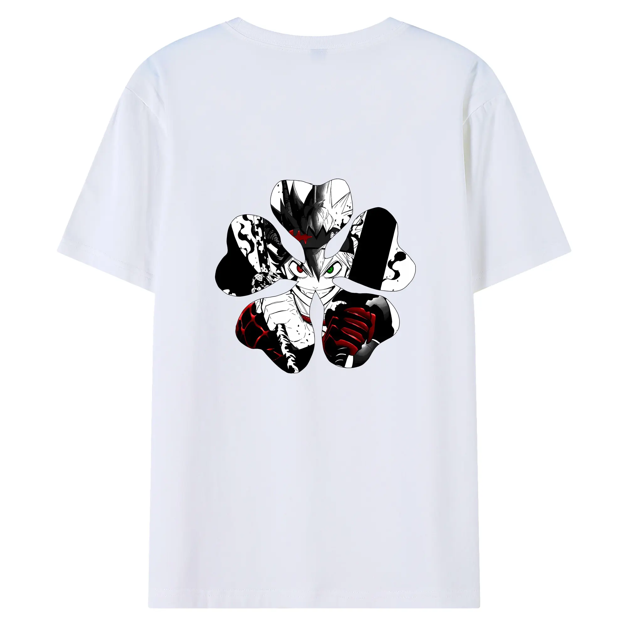 ブラッククローバー グッズ アスタ - 綿100％ 半袖Tシャツ ・ バックプリント ・ 快適 通気性 ・ 日常使い 散歩 スポーツ用