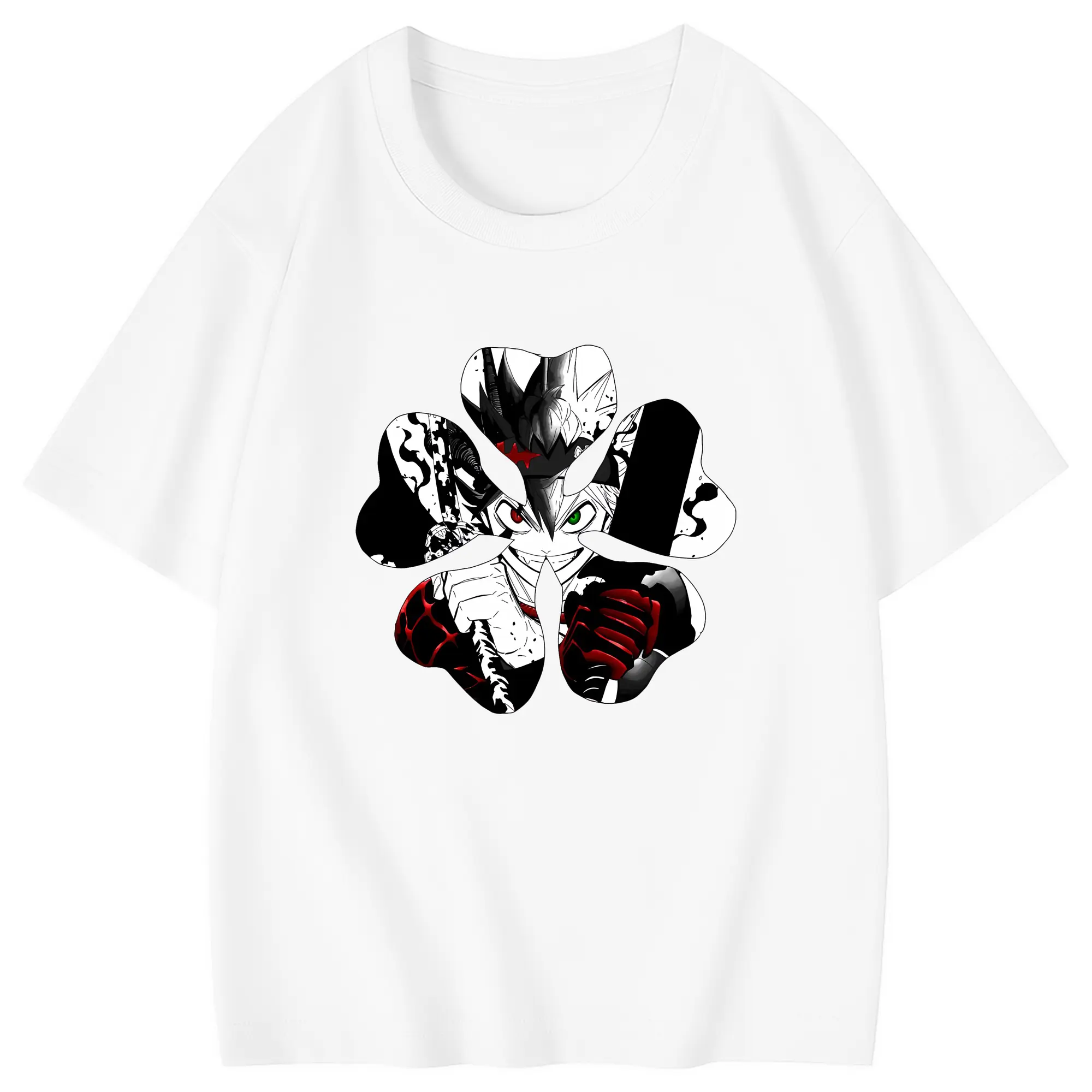 ブラッククローバー グッズ アスタ - 綿100％ キッズTシャツ ・ フロントプリント ・ 快適 通気性 ・ スポーツ カジュアル 散歩用