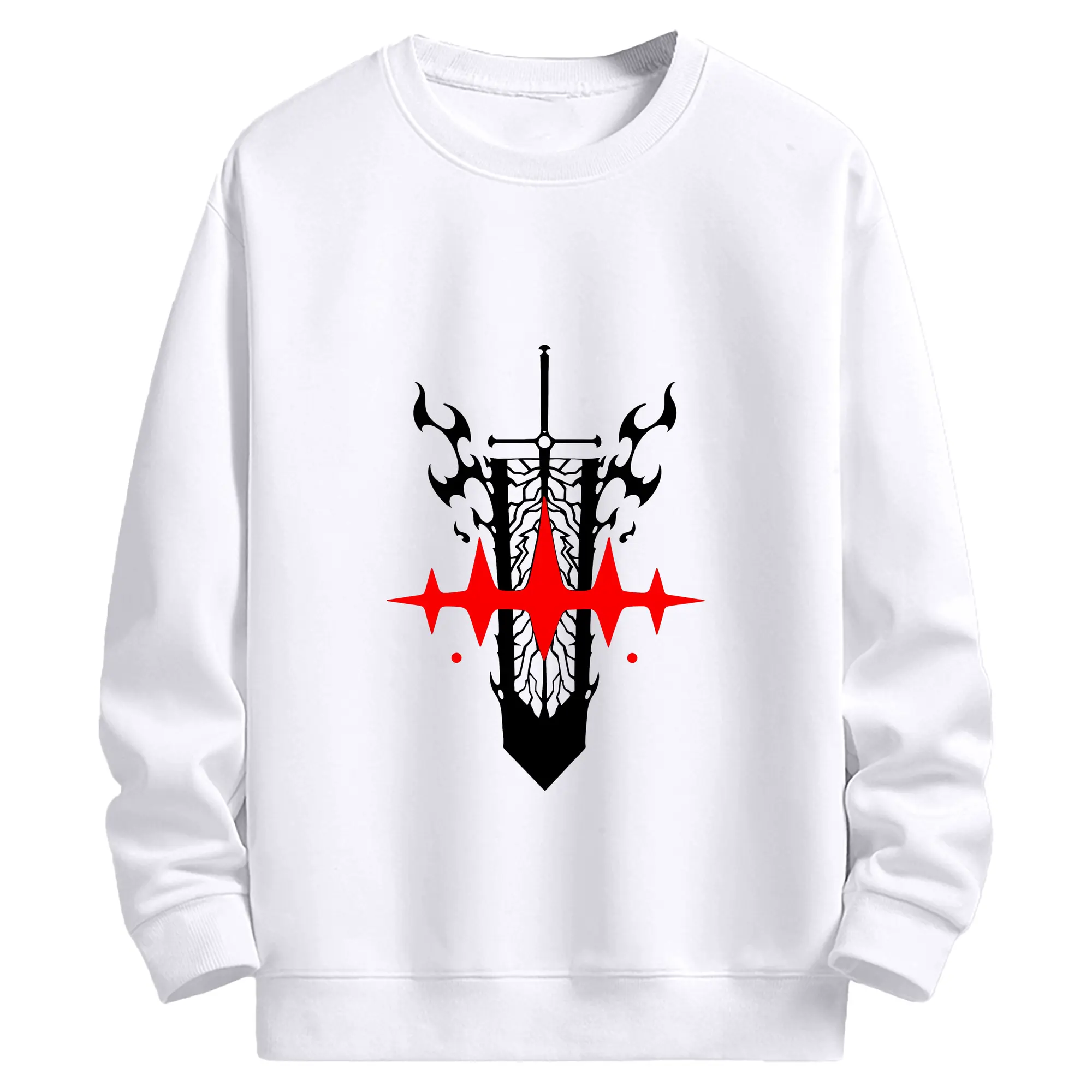 ブラッククローバー グッズ アスタ - 高品質 クルーネック スウェット ・ コットン59％ ポリエステル41％ ・ ユニセックス 長袖 トレーナー ・ カジュアル デイリー スポーツ 散歩用