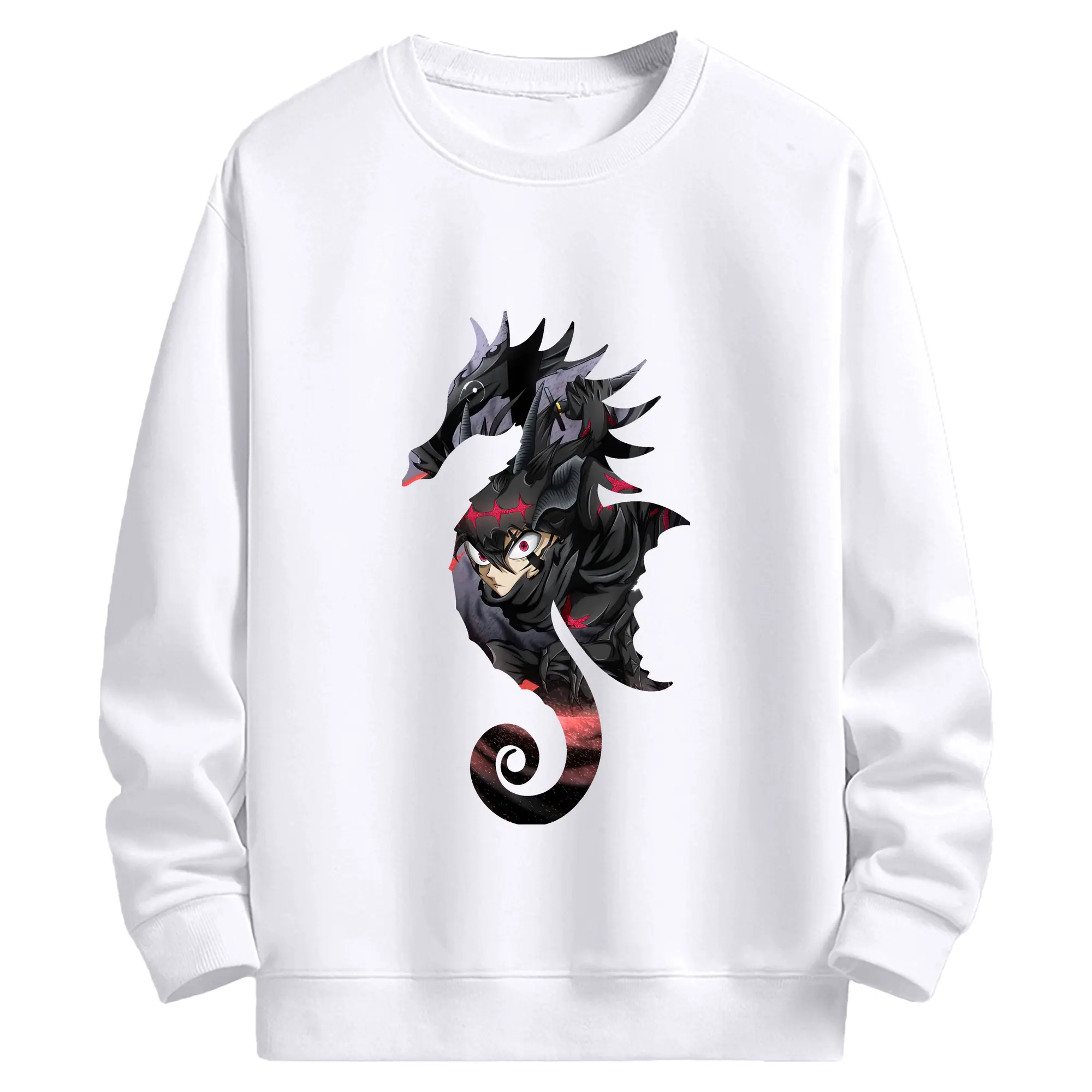 ブラッククローバー グッズ アスタ - 高品質 クルーネック スウェット ・ コットン59％ ポリエステル41％ ・ ユニセックス 長袖 トレーナー ・ カジュアル デイリー スポーツ 散歩用