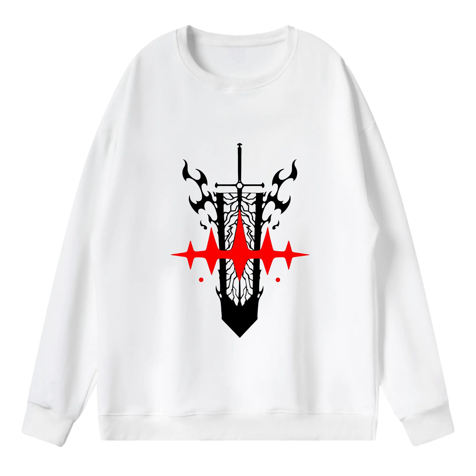 ブラッククローバー グッズ アスタ - 薄手 クルーネック スウェット 裏毛260g · ポリエステル 春秋向け カジュアル 男女兼用 · トレーナー デイリー スポーツ 散歩に最適