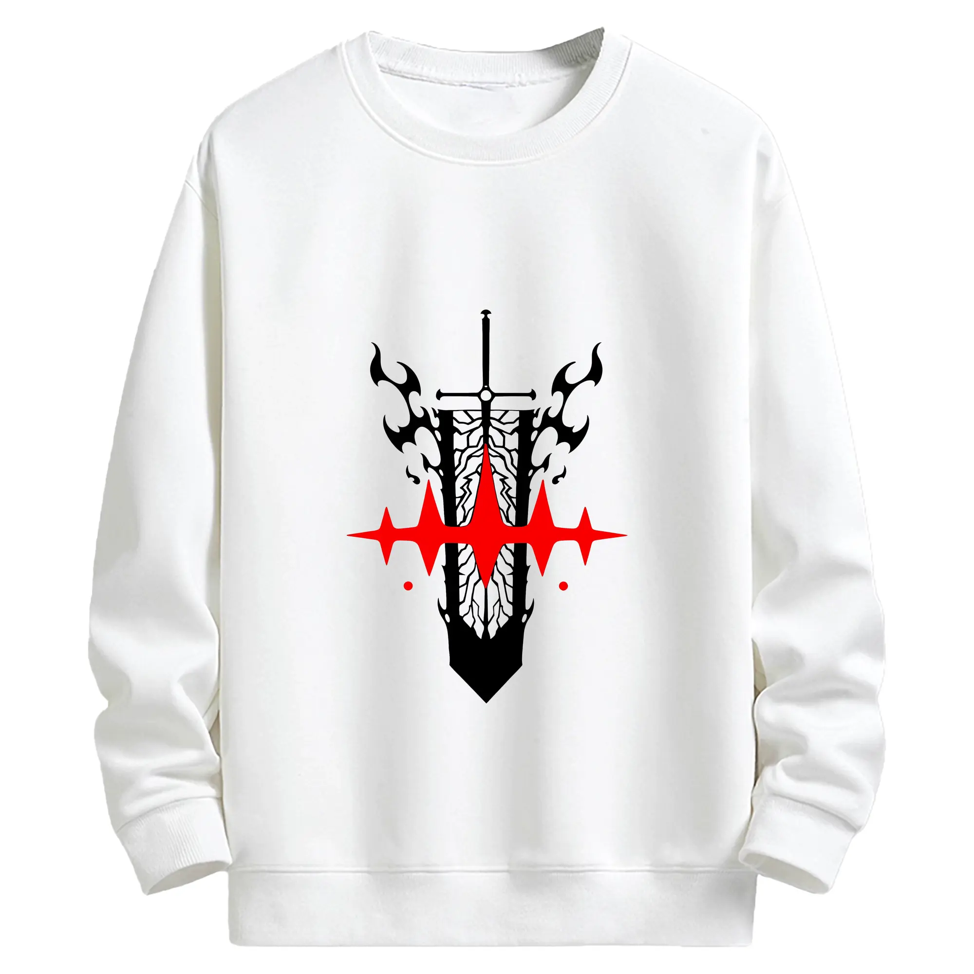 ブラッククローバー グッズ アスタ - キッズ クルーネックスウェットシャツ ・ フロントプリント ・ 綿80％ ポリエステル20％ ・ 快適 通学 スポーツ 日常使い お散歩用