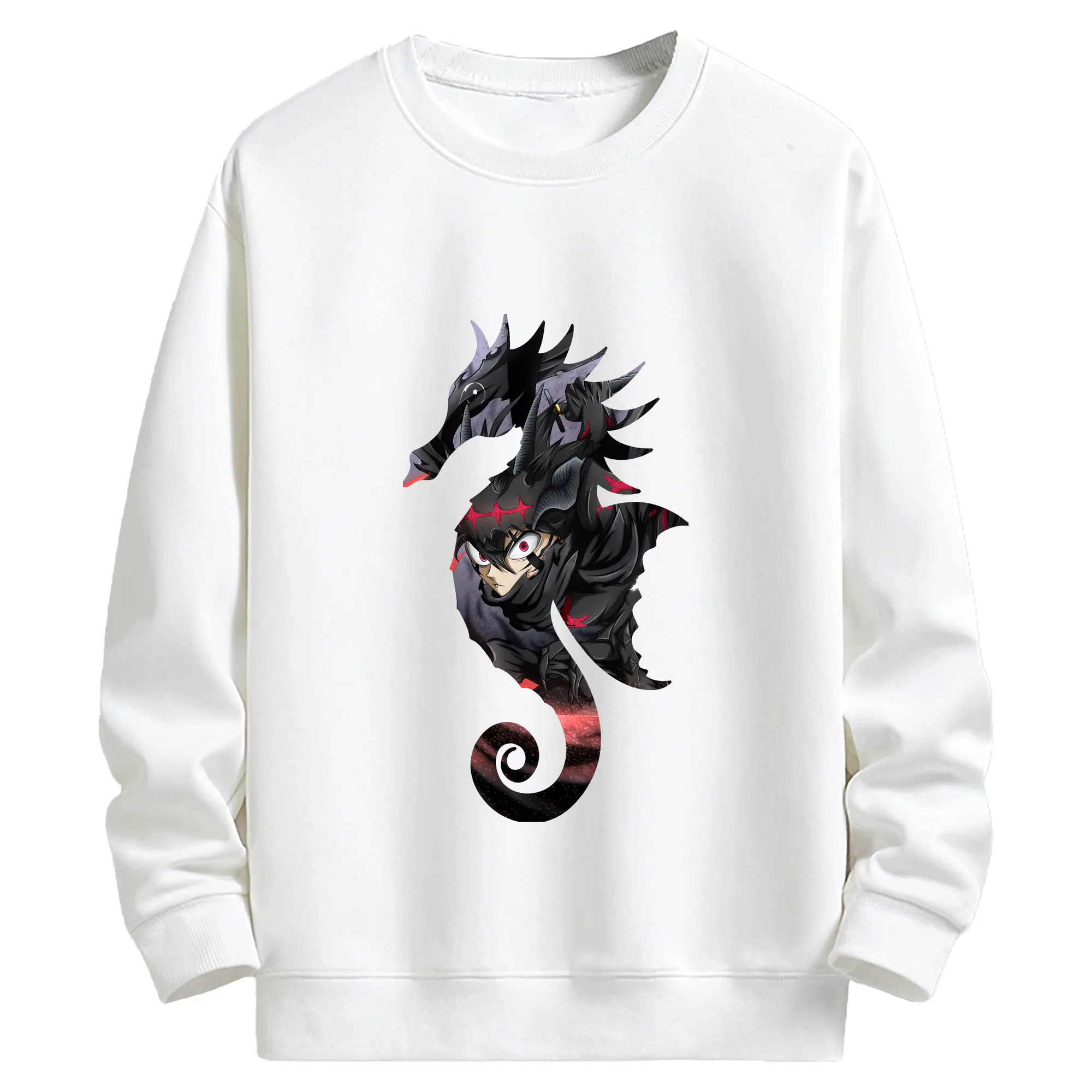 ブラッククローバー グッズ アスタ - キッズ クルーネックスウェットシャツ ・ フロントプリント ・ 綿80％ ポリエステル20％ ・ 快適 通学 スポーツ 日常使い お散歩用