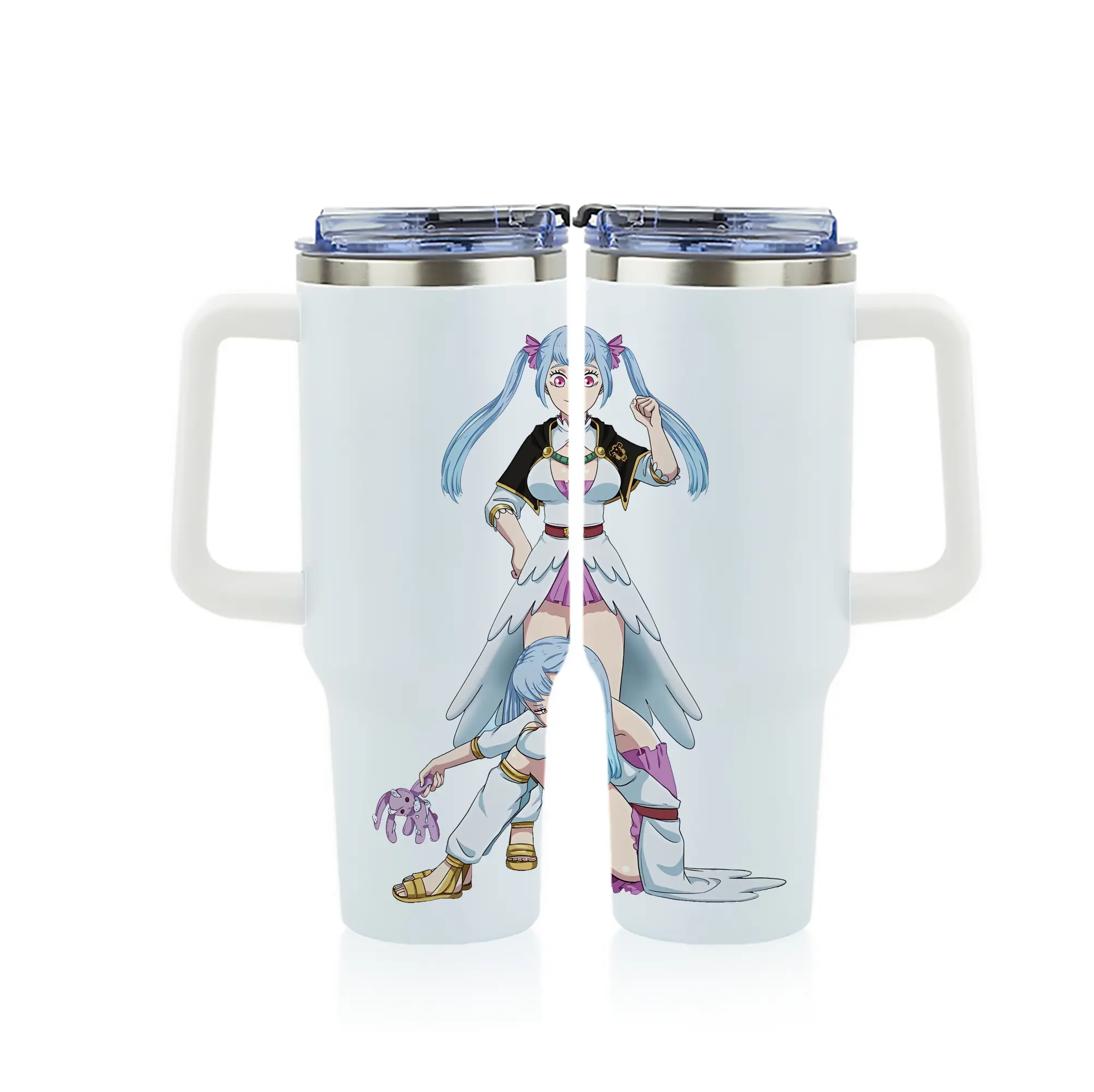 ブラッククローバー グッズ ノエル・シルヴァ - 1200mL フルプリント車用タンブラー ・ 304ステンレス 内側 ・ 201ステンレス 外側 ・ 保温 保冷 ・ 通勤 ドライブ アウトドア用