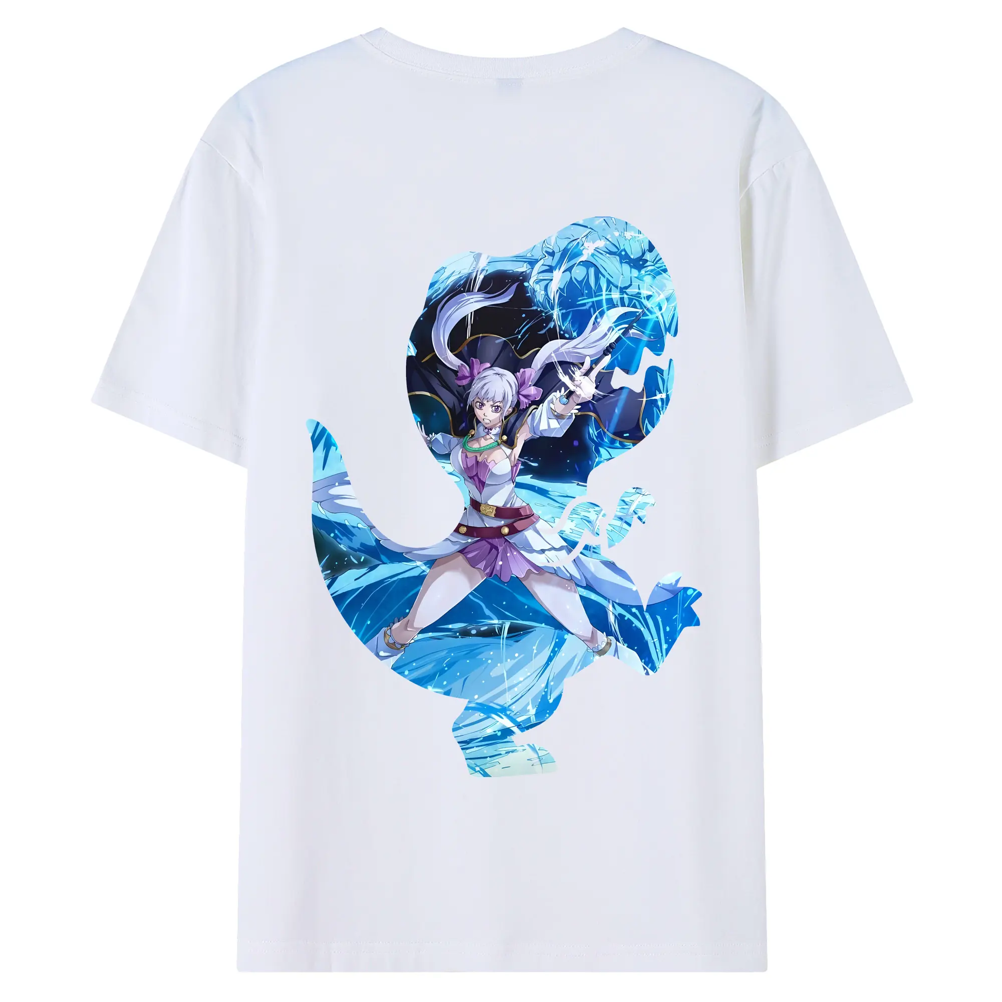 ブラッククローバー グッズ ノエル・シルヴァ - 綿100％ 半袖Tシャツ ・ バックプリント ・ 快適 通気性 ・ 日常使い 散歩 スポーツ用