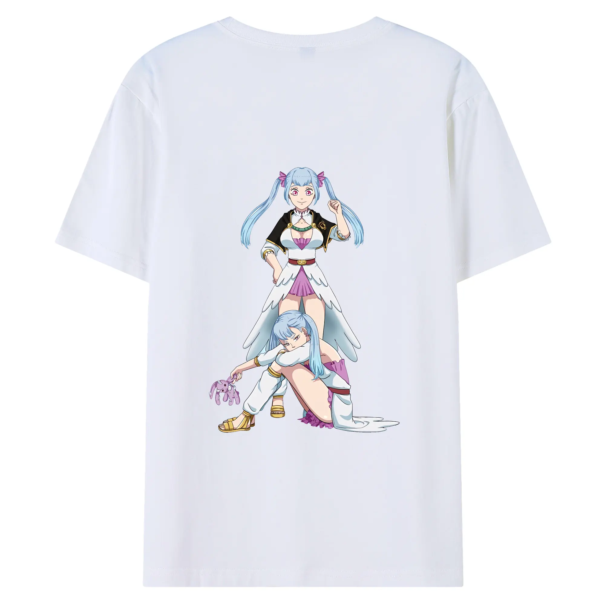 ブラッククローバー グッズ ノエル・シルヴァ - 綿100％ 半袖Tシャツ ・ バックプリント ・ 快適 通気性 ・ 日常使い 散歩 スポーツ用