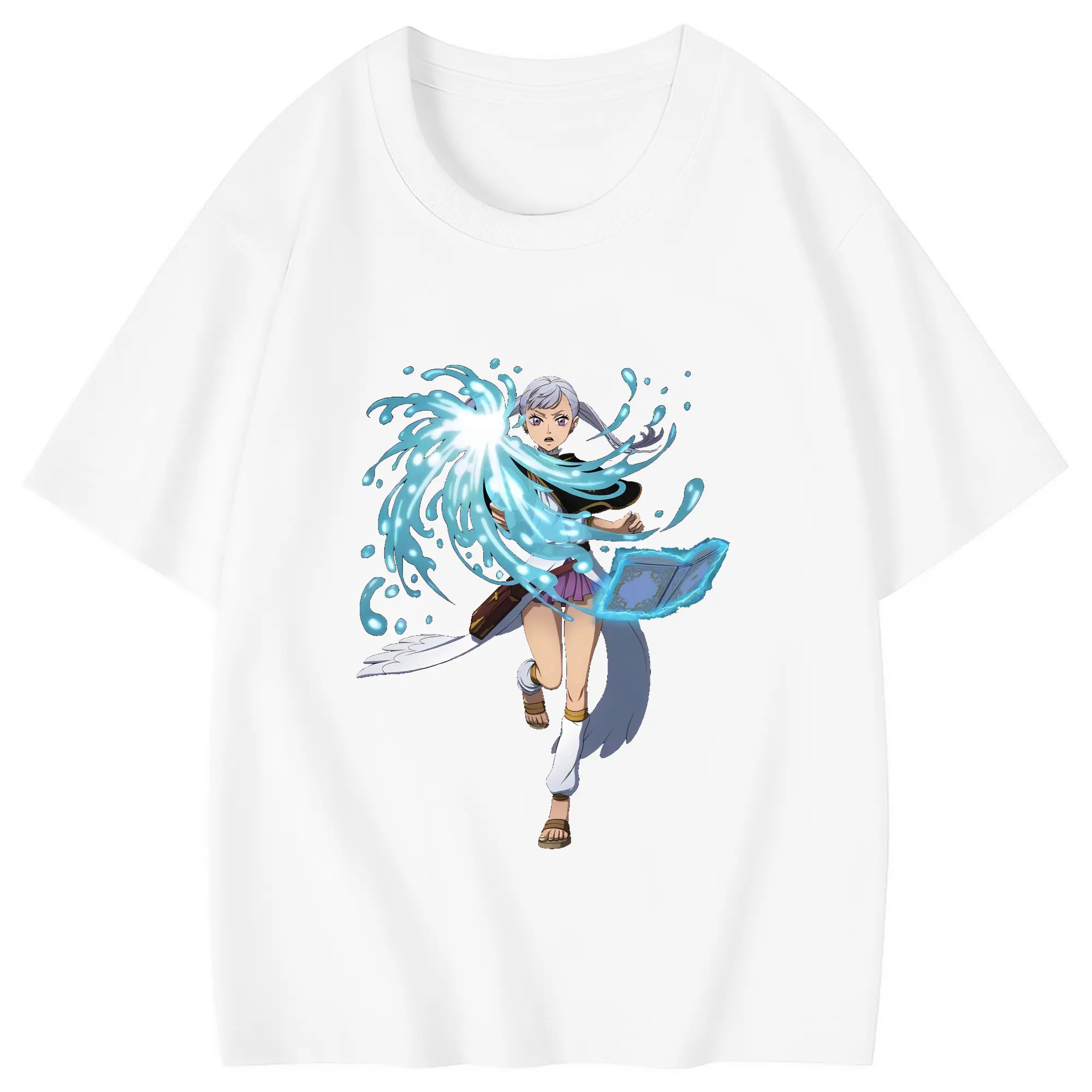 ブラッククローバー グッズ ノエル・シルヴァ - 綿100％ キッズTシャツ ・ フロントプリント ・ 快適 通気性 ・ スポーツ カジュアル 散歩用