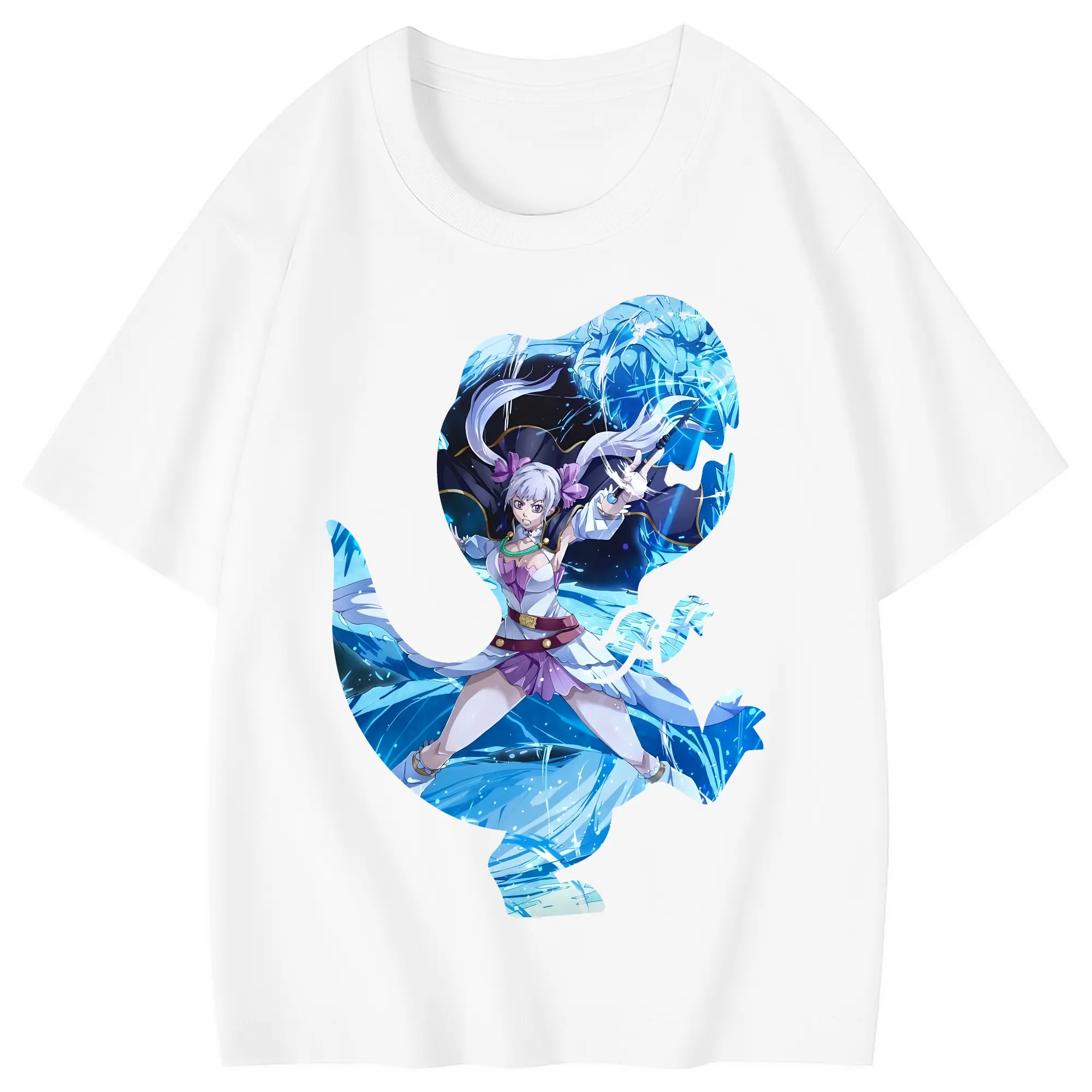 ブラッククローバー グッズ ノエル・シルヴァ - 綿100％ キッズTシャツ ・ フロントプリント ・ 快適 通気性 ・ スポーツ カジュアル 散歩用