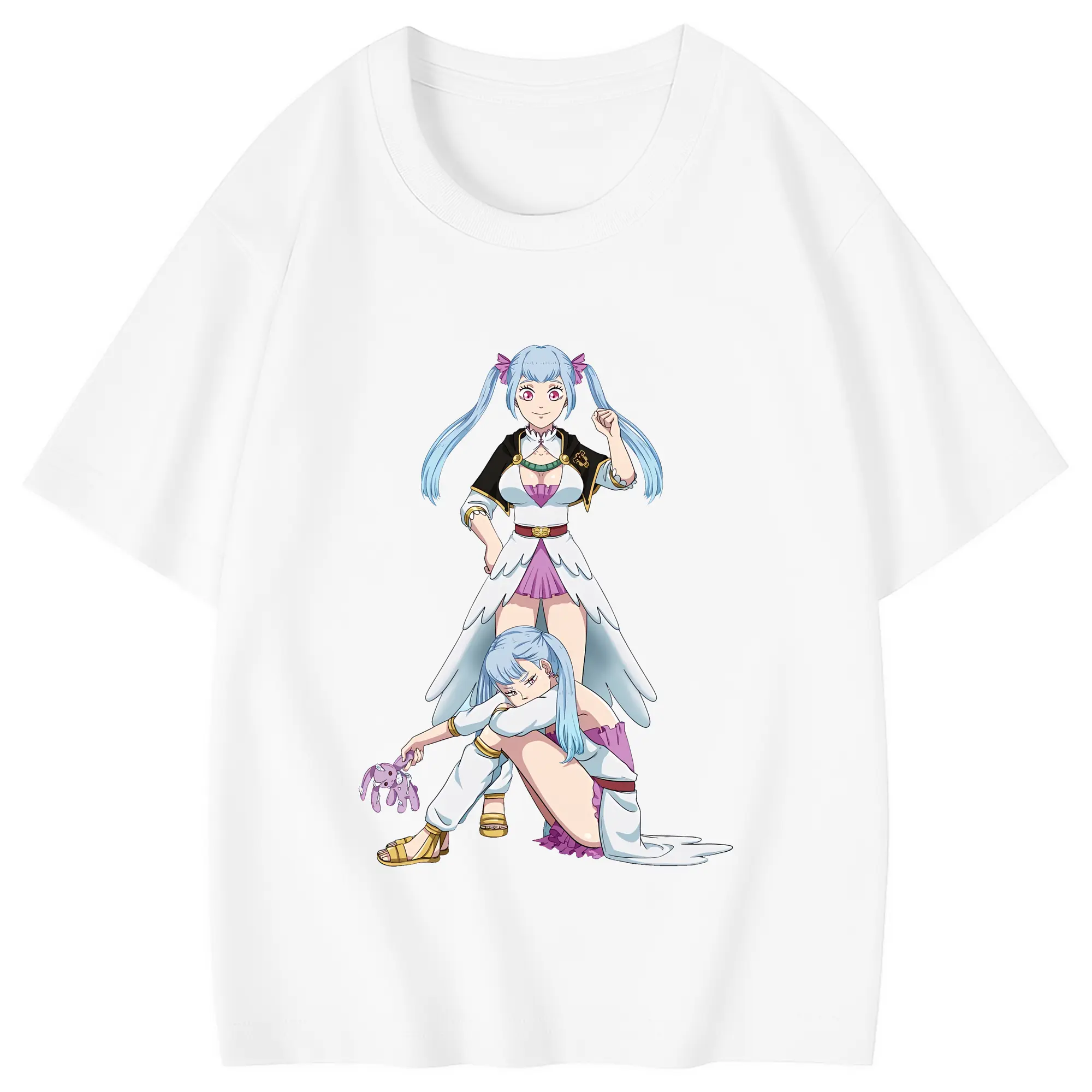 ブラッククローバー グッズ ノエル・シルヴァ - 綿100％ キッズTシャツ ・ フロントプリント ・ 快適 通気性 ・ スポーツ カジュアル 散歩用