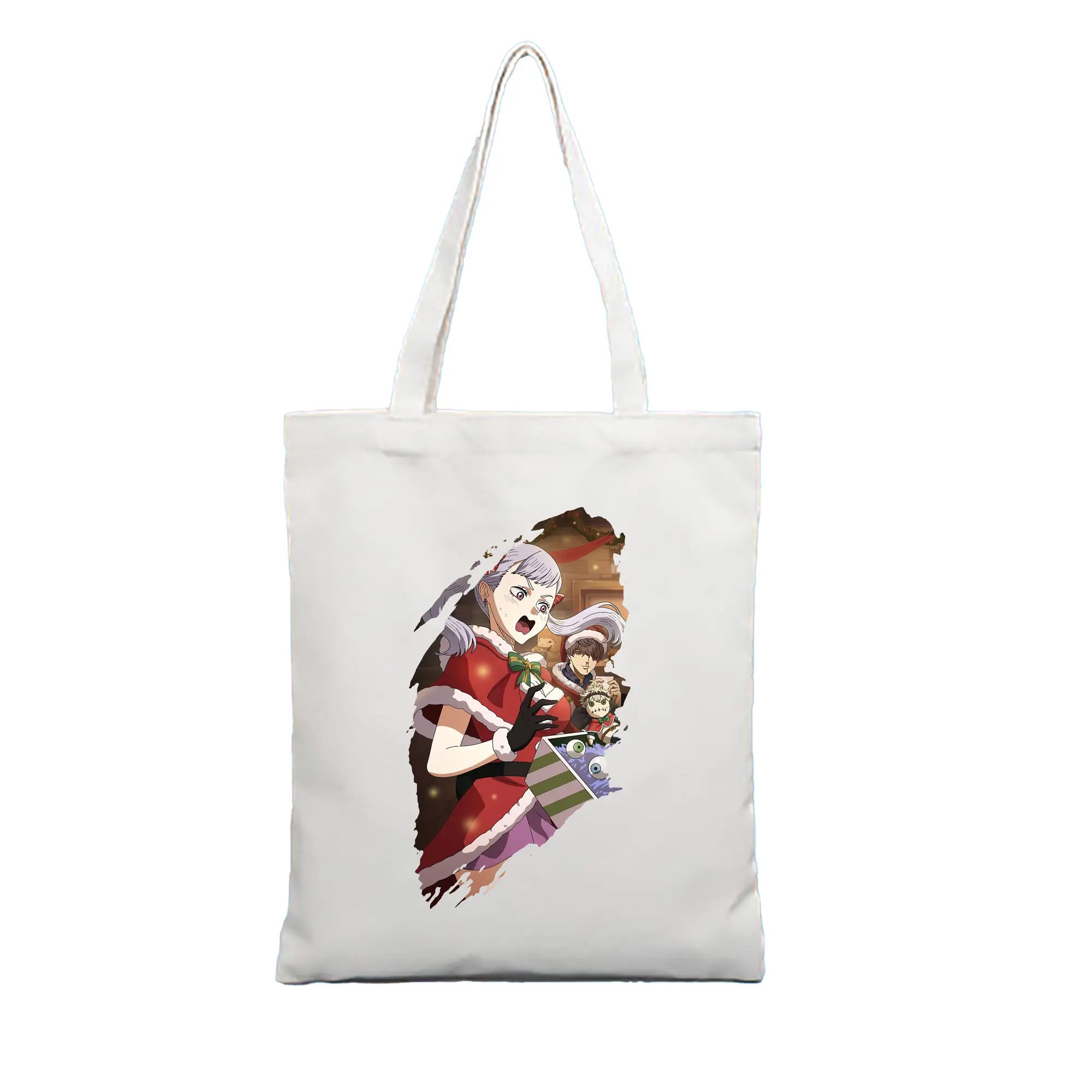 ブラッククローバー グッズ ノエル・シルヴァ - 縦型キャンバス手提げバッグ（トートバッグ） ・ キャンバス素材 ・ ショッピング用 ・ 軽量 丈夫 お手入れ簡単