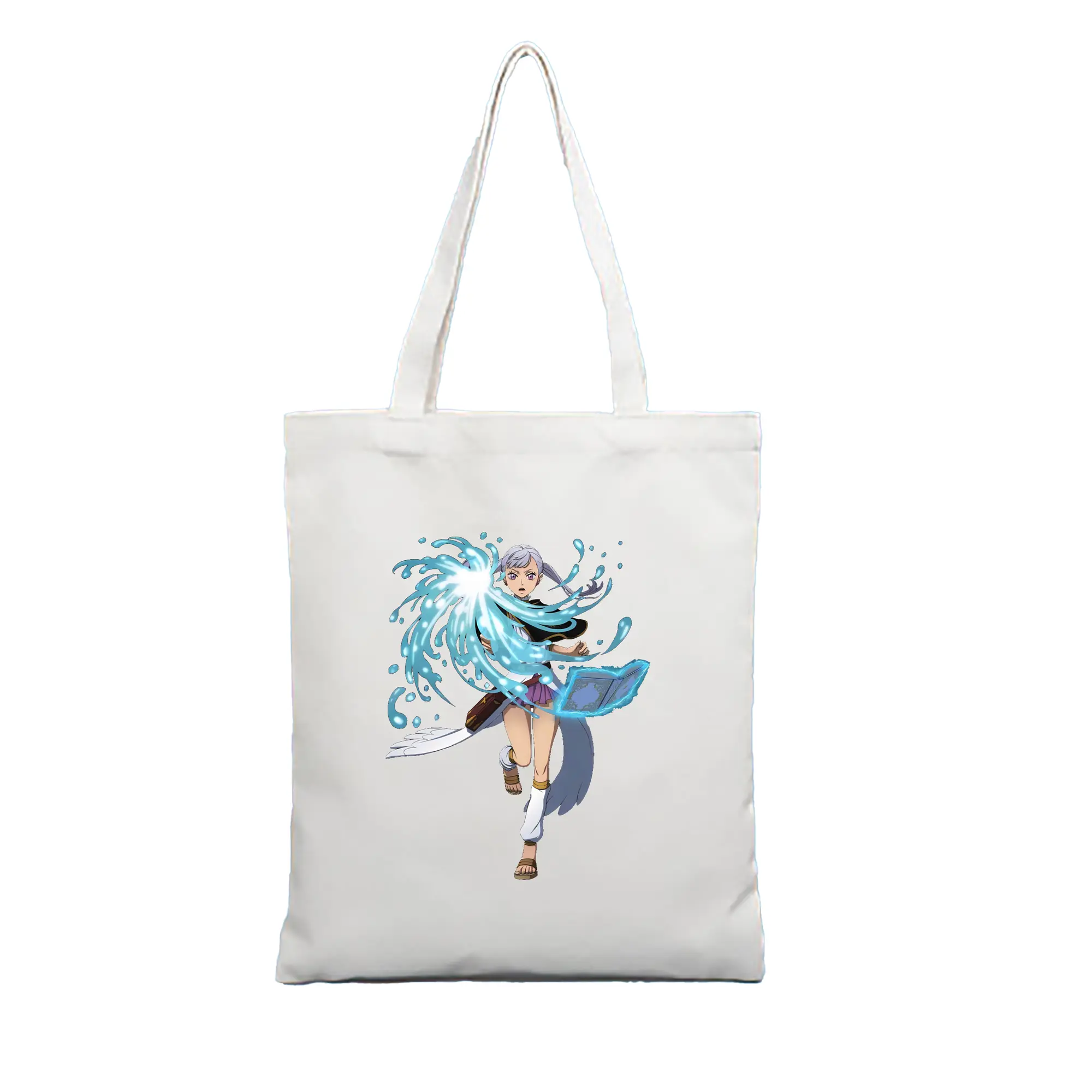 ブラッククローバー グッズ ノエル・シルヴァ - 縦型キャンバス手提げバッグ（トートバッグ） ・ キャンバス素材 ・ ショッピング用 ・ 軽量 丈夫 お手入れ簡単