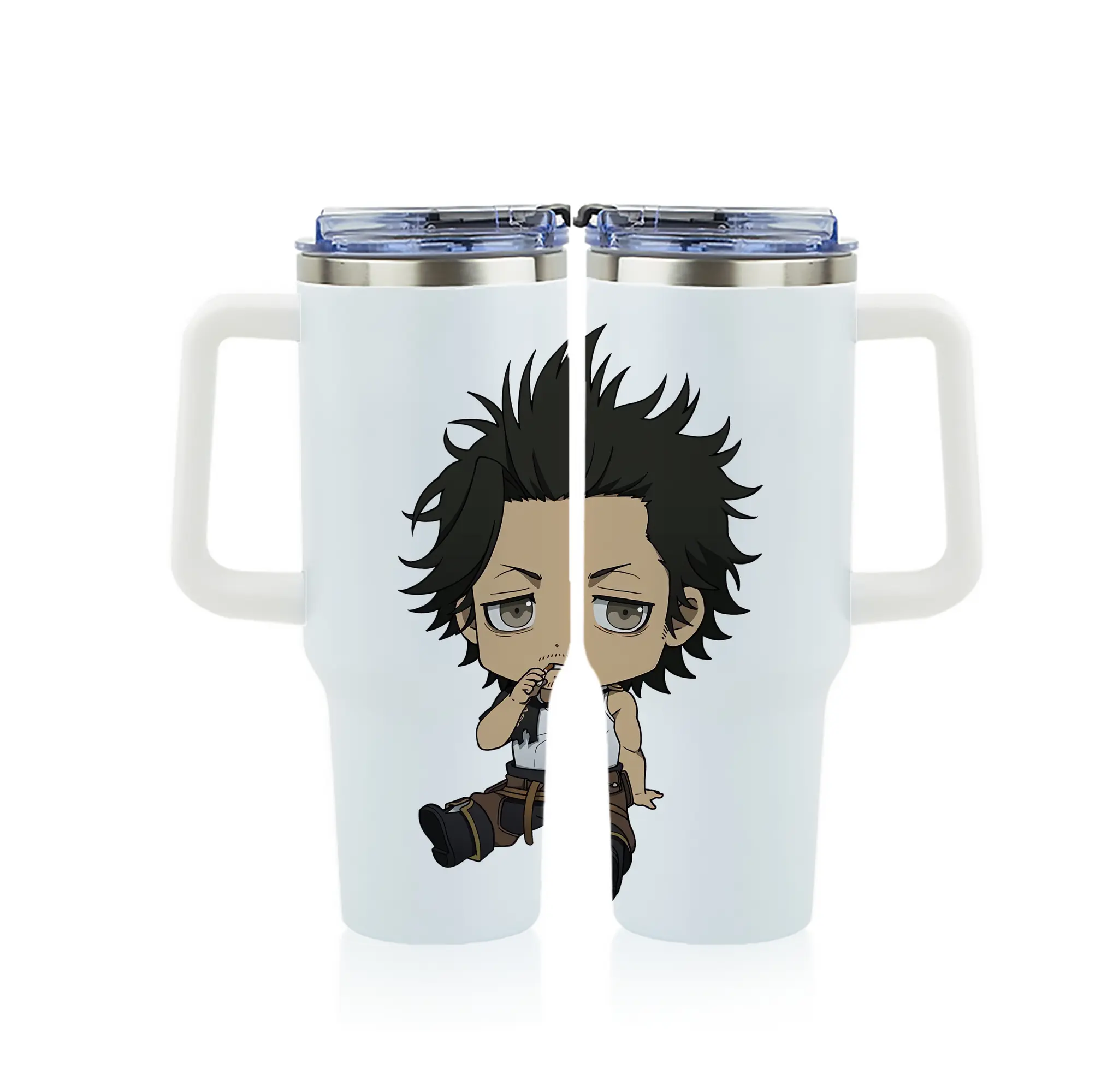 ブラッククローバー グッズ ヤミ・スケヒロ - 1200mL フルプリント車用タンブラー ・ 304ステンレス 内側 ・ 201ステンレス 外側 ・ 保温 保冷 ・ 通勤 ドライブ アウトドア用