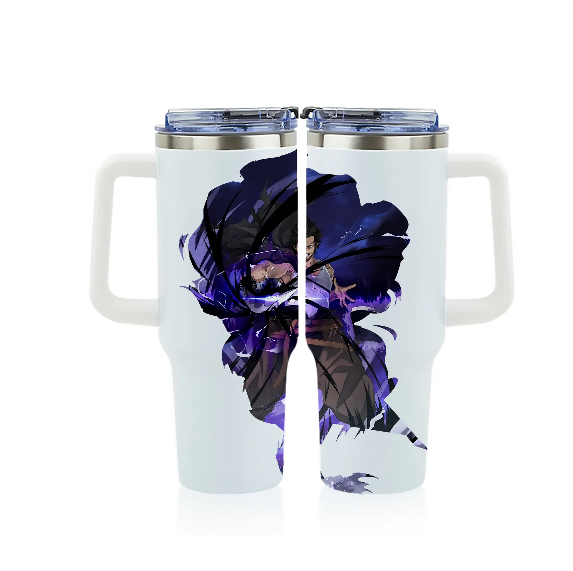 ブラッククローバー グッズ ヤミ・スケヒロ - 1200mL フルプリント車用タンブラー ・ 304ステンレス 内側 ・ 201ステンレス 外側 ・ 保温 保冷 ・ 通勤 ドライブ アウトドア用