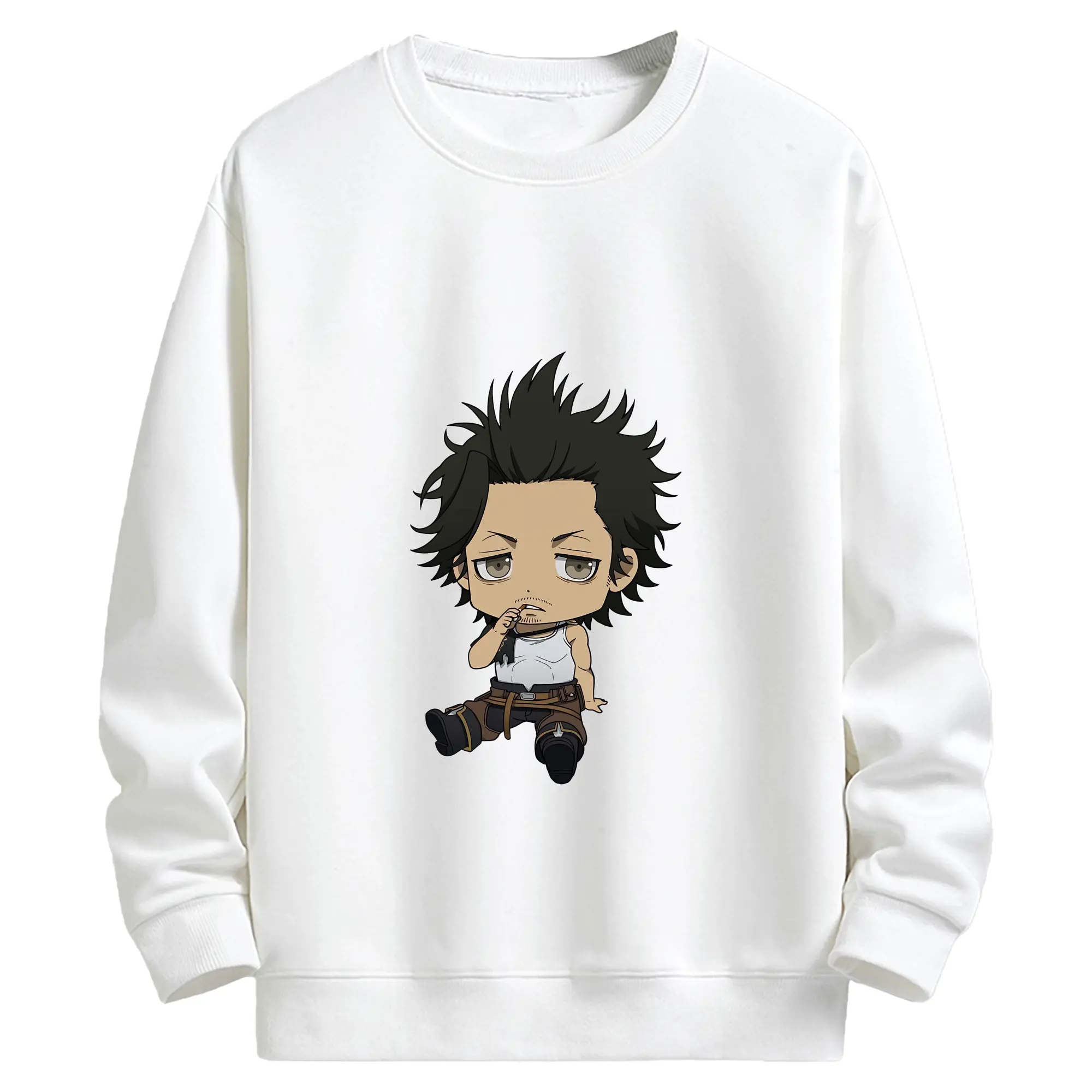 ブラッククローバー グッズ ヤミ・スケヒロ - キッズ クルーネックスウェットシャツ ・ フロントプリント ・ 綿80％ ポリエステル20％ ・ 快適 通学 スポーツ 日常使い お散歩用