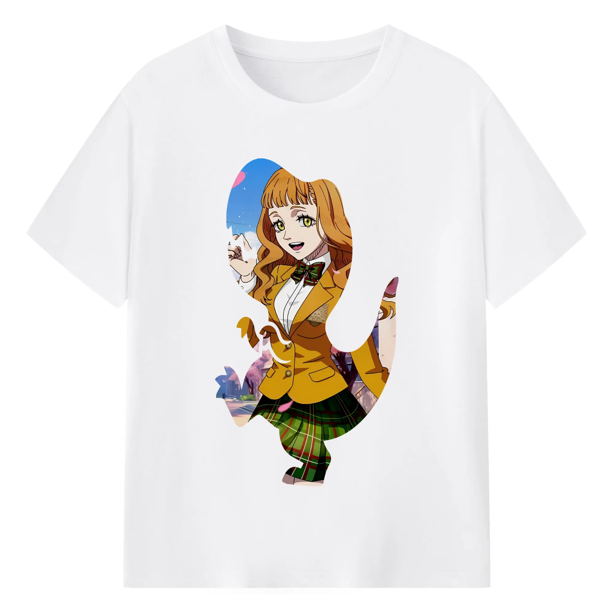 ブラッククローバー グッズ ミモザ・ヴァーミリオン - 綿100％ 半袖Tシャツ ・ フロントプリント ・ 快適 通気性 ・ 日常使い 散歩 スポーツ用