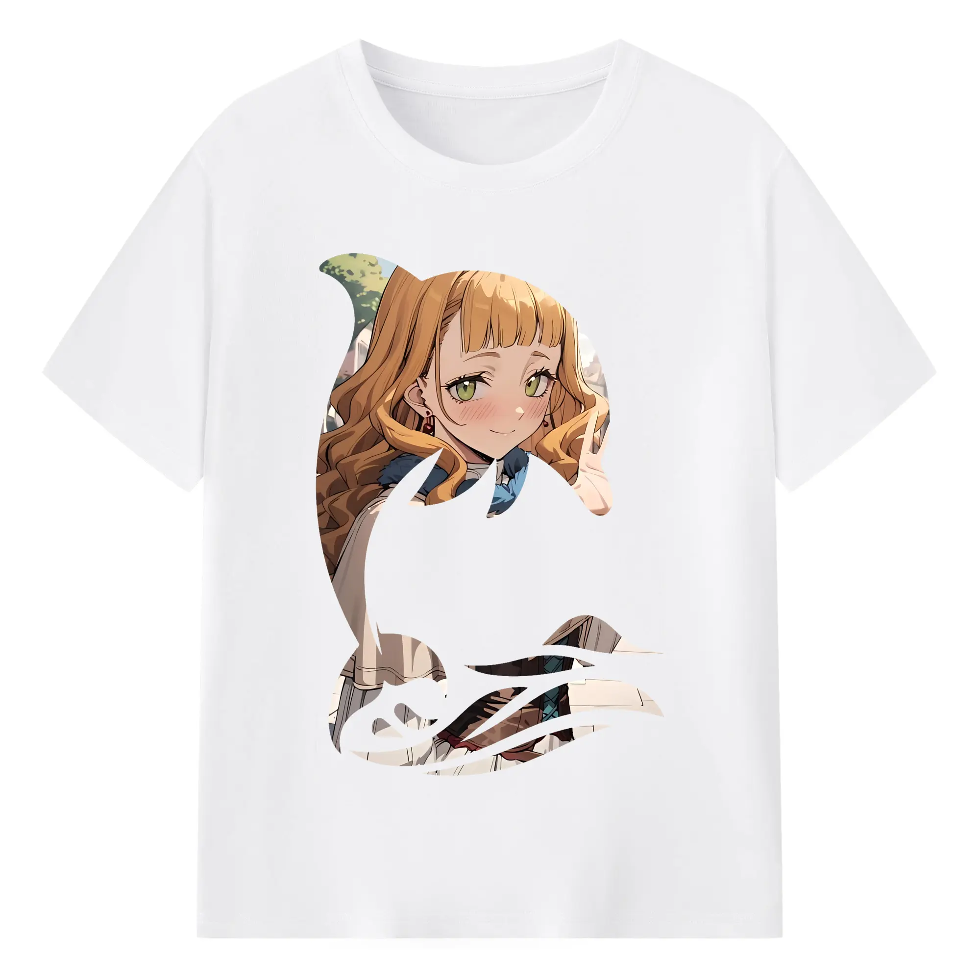 ブラッククローバー グッズ ミモザ・ヴァーミリオン - 綿100％ 半袖Tシャツ ・ フロントプリント ・ 快適 通気性 ・ 日常使い 散歩 スポーツ用