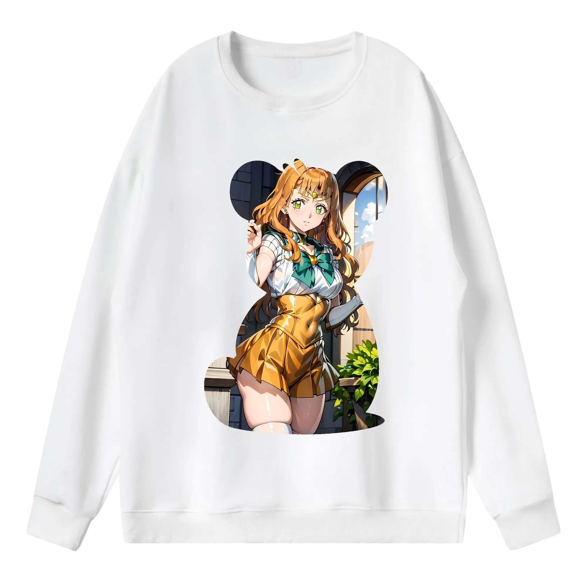 ブラッククローバー グッズ ミモザ・ヴァーミリオン - 薄手 クルーネック スウェット 裏毛260g · ポリエステル 春秋向け カジュアル 男女兼用 · トレーナー デイリー スポーツ 散歩に最適